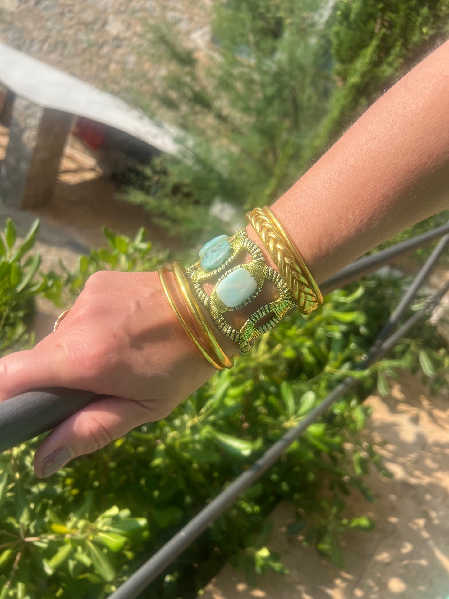 Authentic Buddhist Bangles from Paris - gold