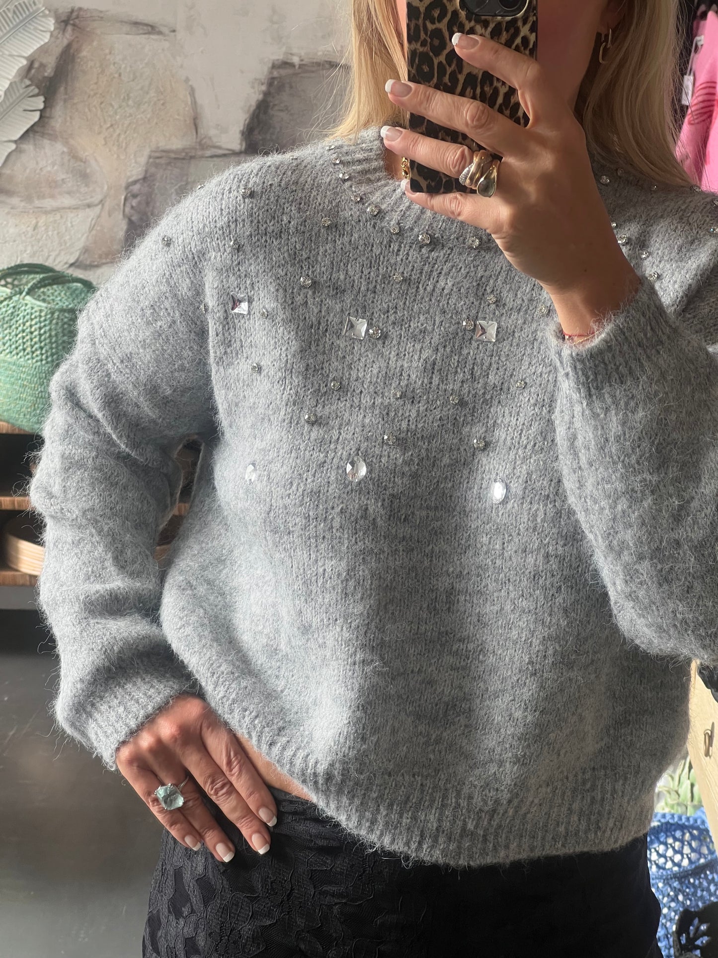 Jewel Embellished Knit Jumper