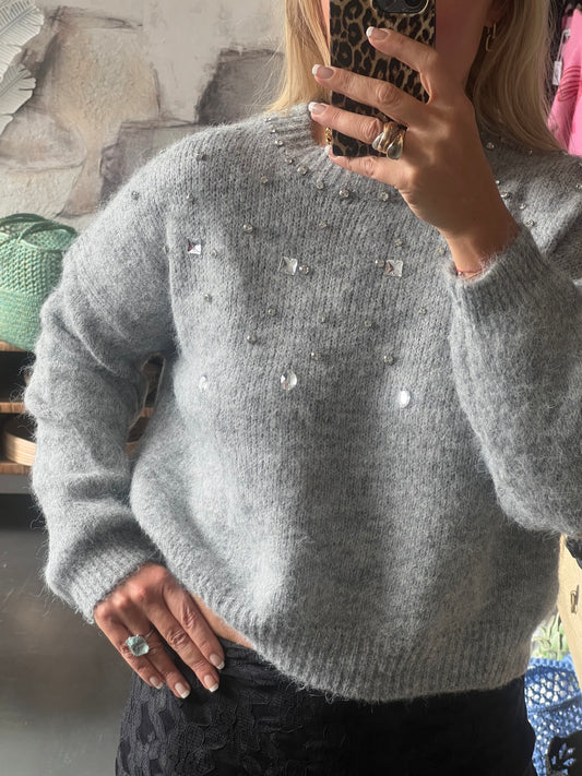 Jewel Embellished Knit Jumper
