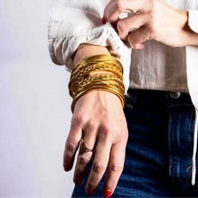 Authentic Buddhist Bangles from Paris - gold