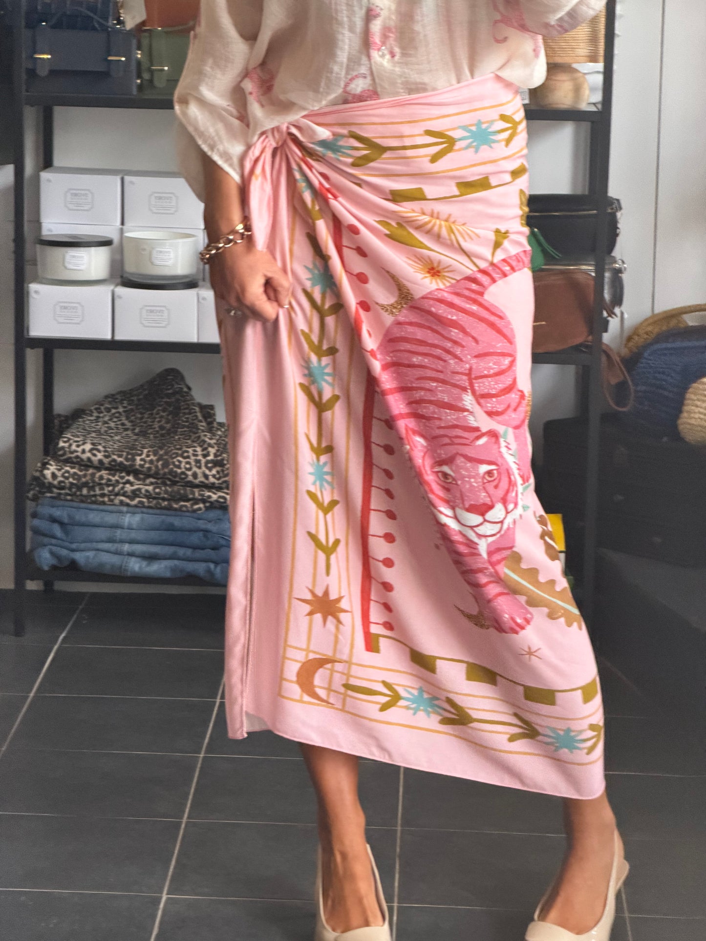 Long Wrap Skirt pink - Have One