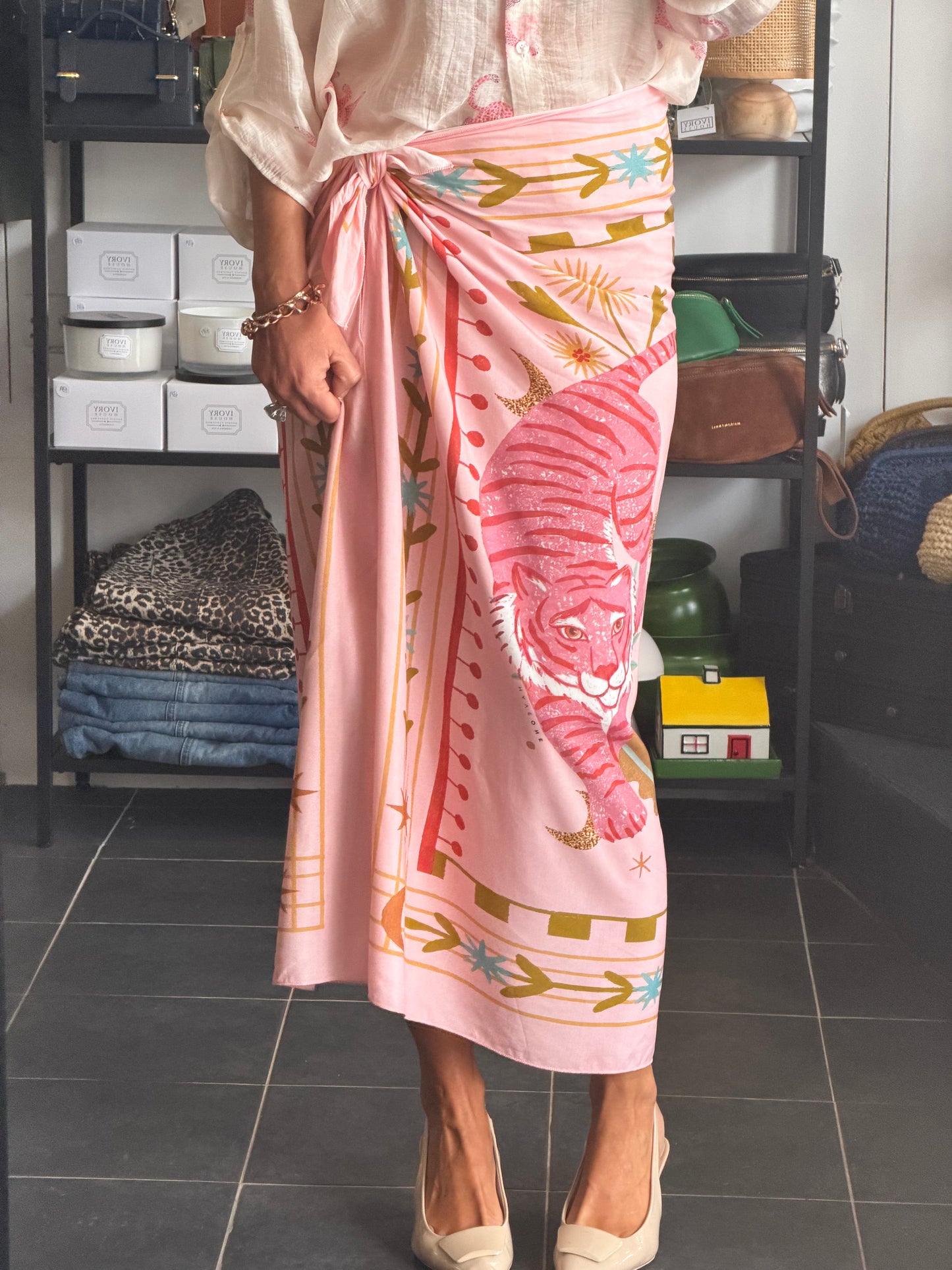 Long Wrap Skirt pink - Have One