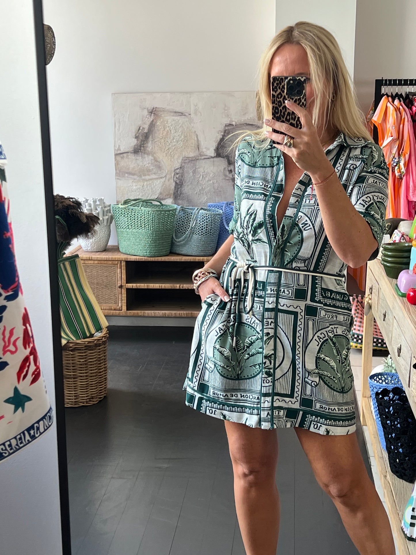 Costa Rica Linen Shirt Dress