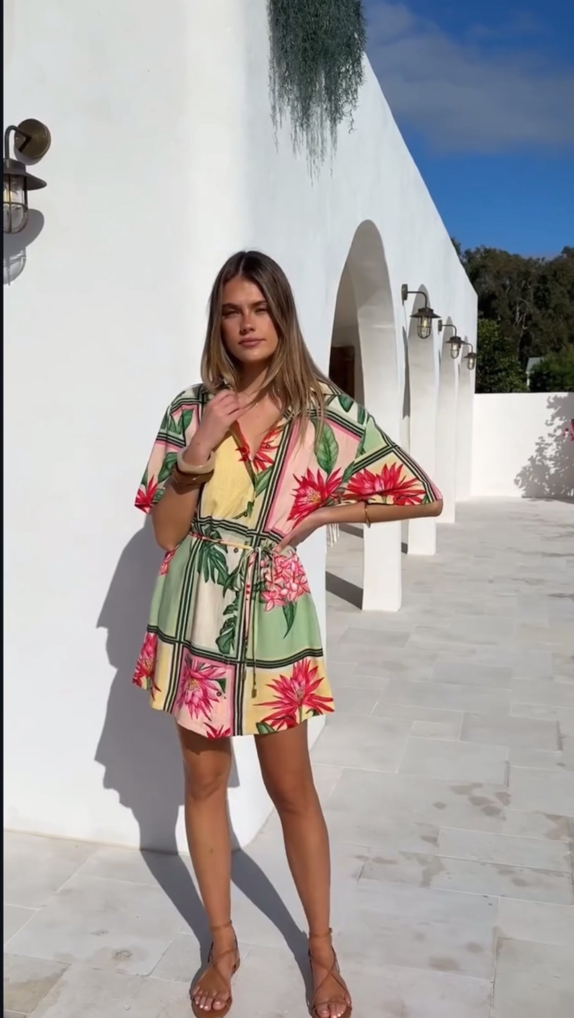 Aloha Linen Shirt Dress