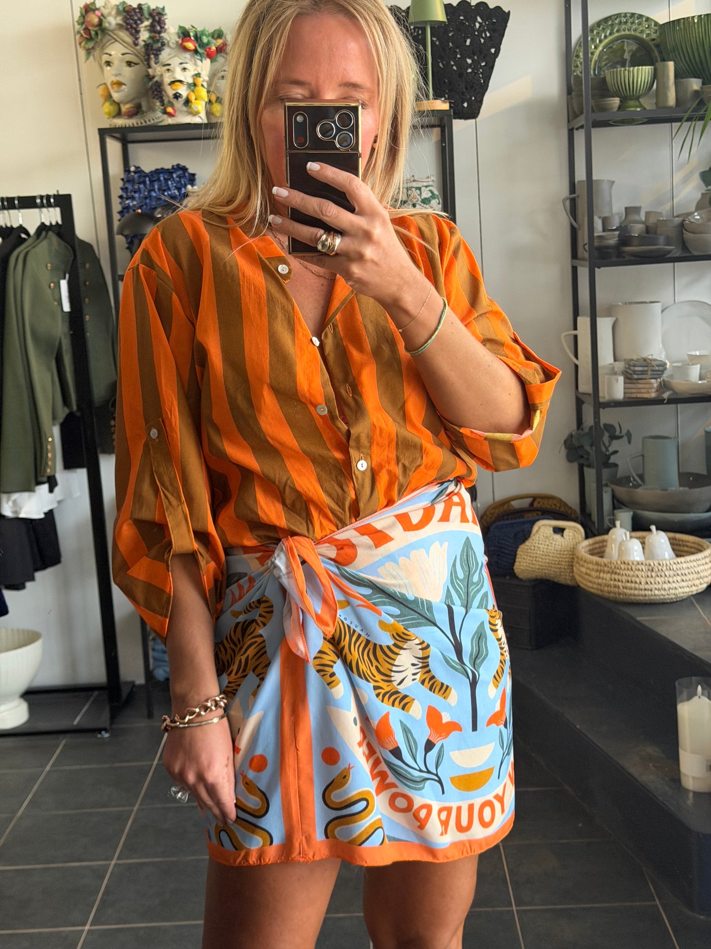 Mini Wrap Skirt- orange by Have One