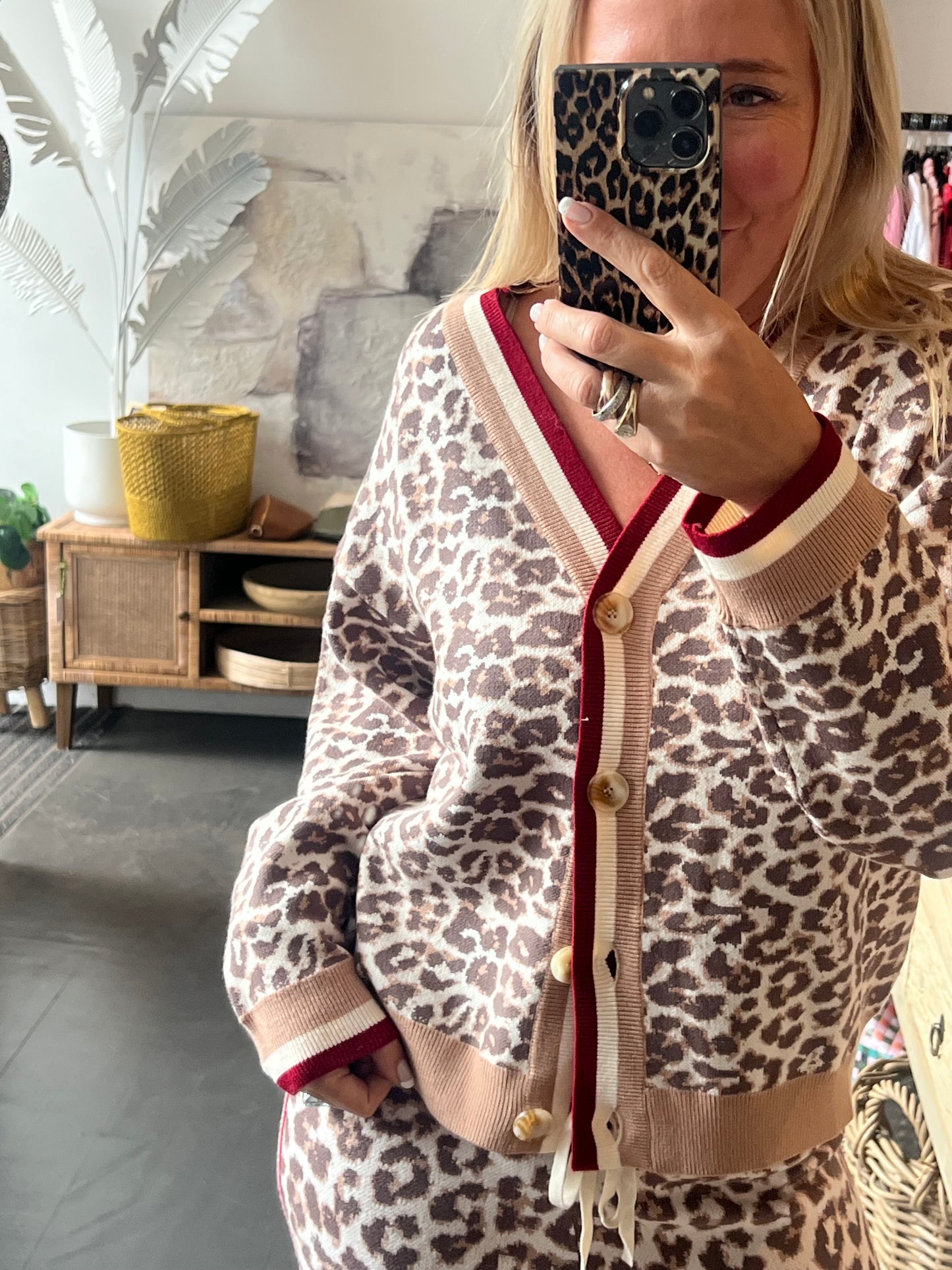 Luxe Leopard Knit Cardi Jacket