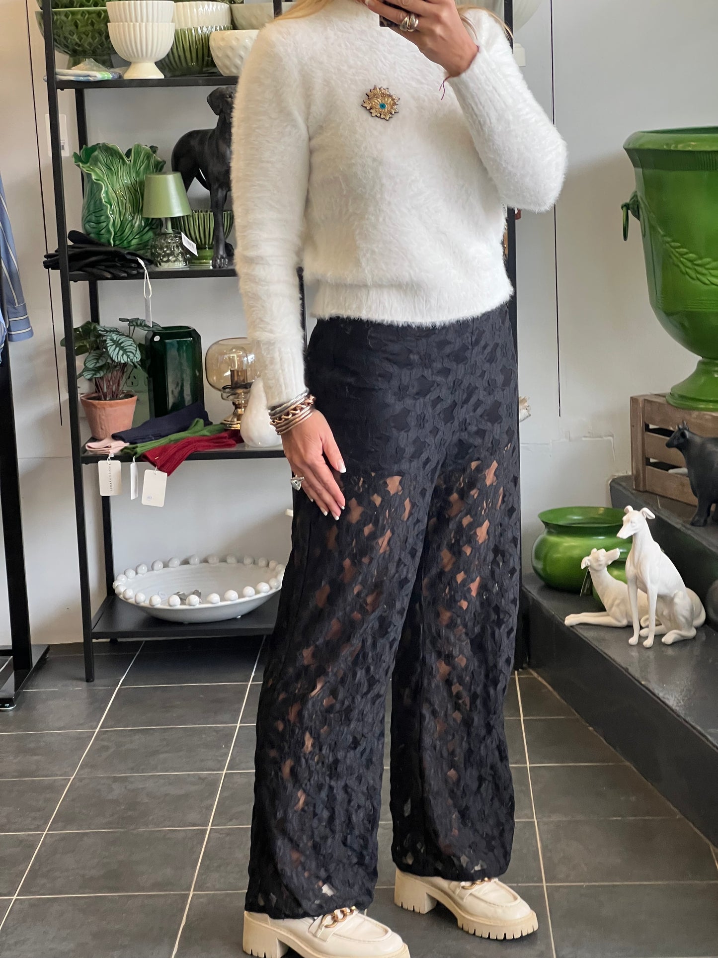 Lace Lounge Pants -tailored