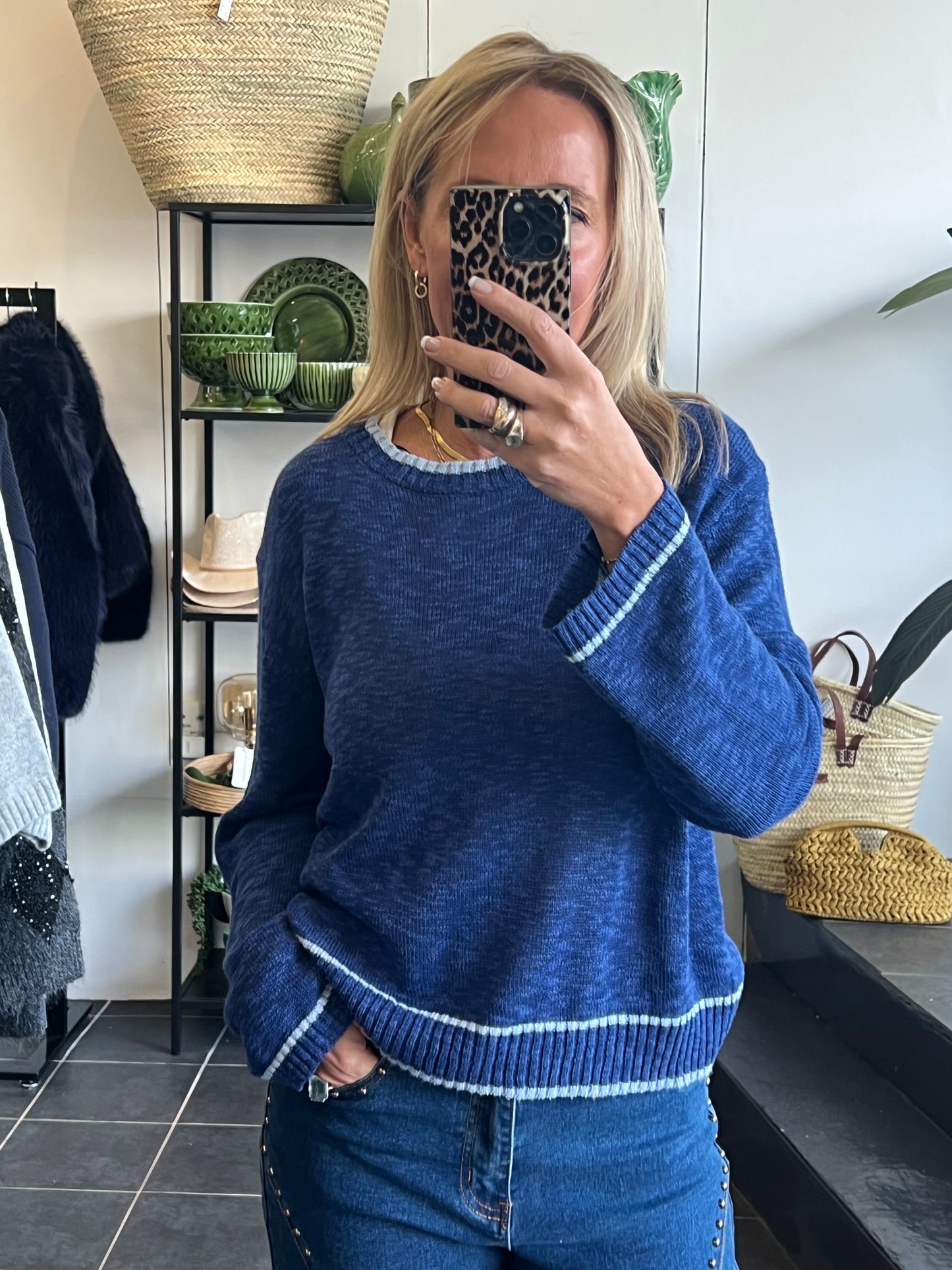 Light Weight Knit- blue