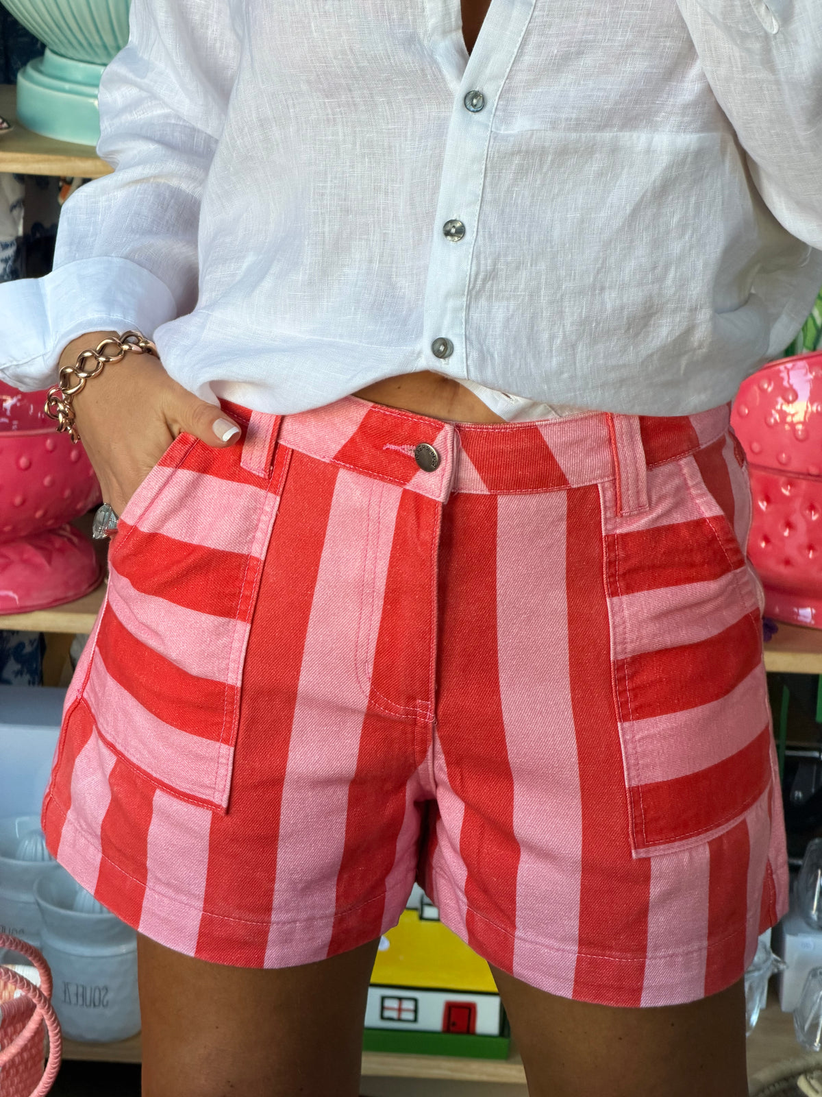 Ted & Pink Stripe Shorts