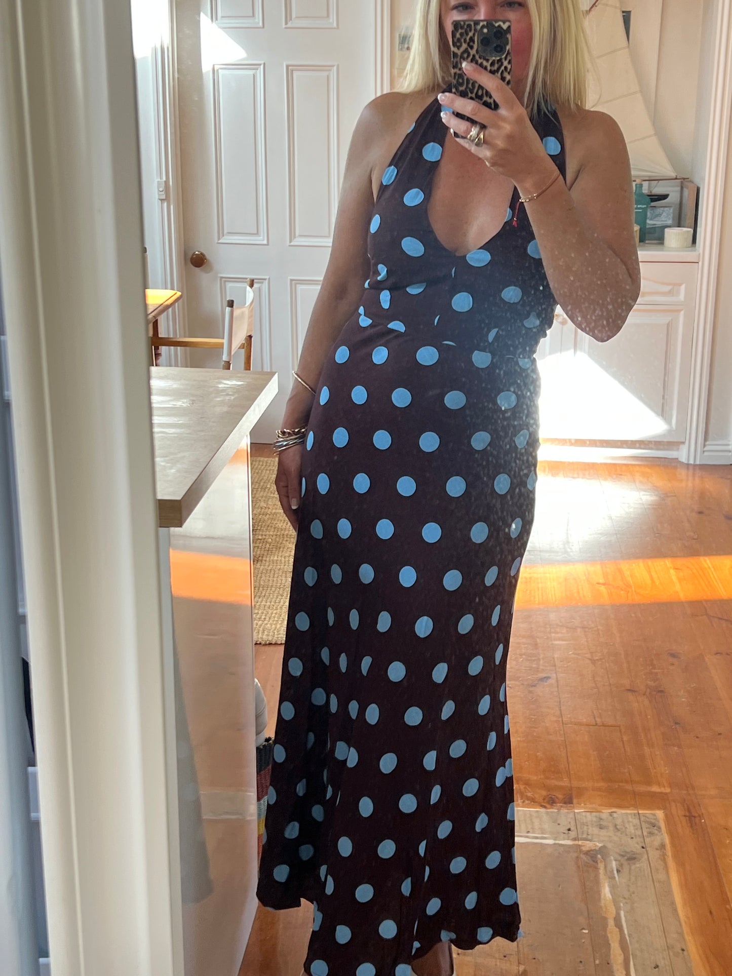 Polka Dot Halter Dress