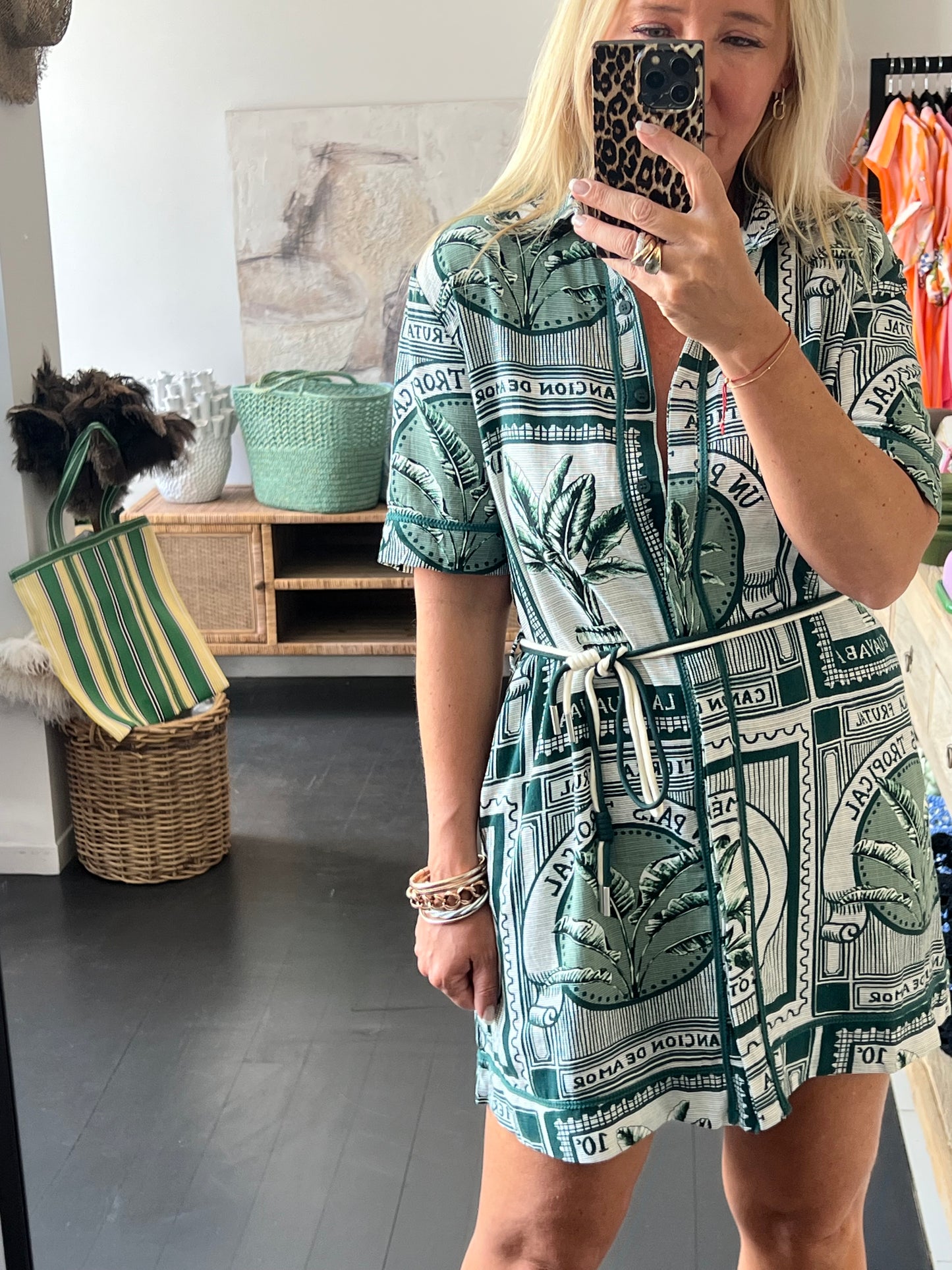 Costa Rica Linen Shirt Dress