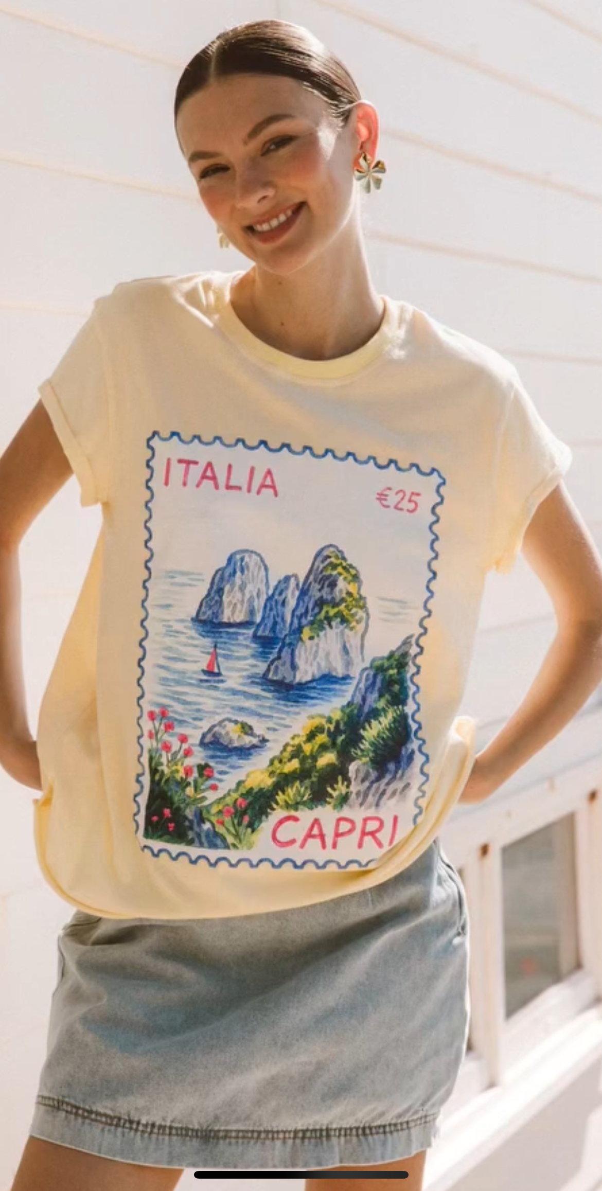 Capri T-Shirt - yellow