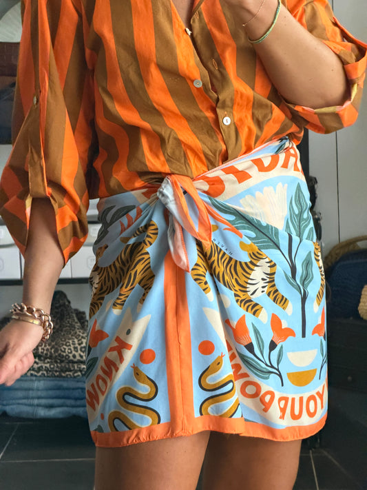 Mini Wrap Skirt- orange by Have One