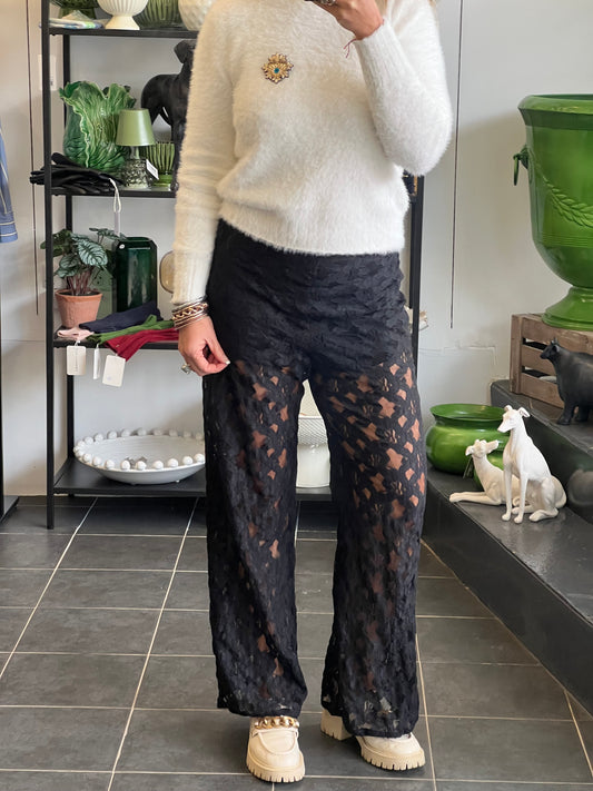Lace Lounge Pants -tailored