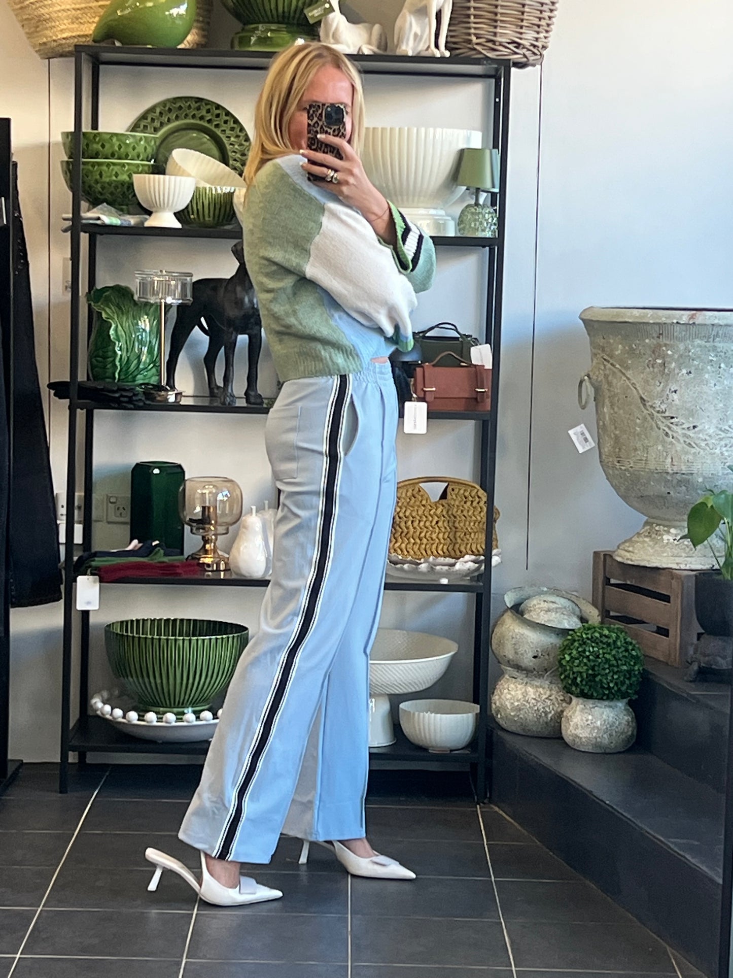 Ponti Pintuck Pants- blue