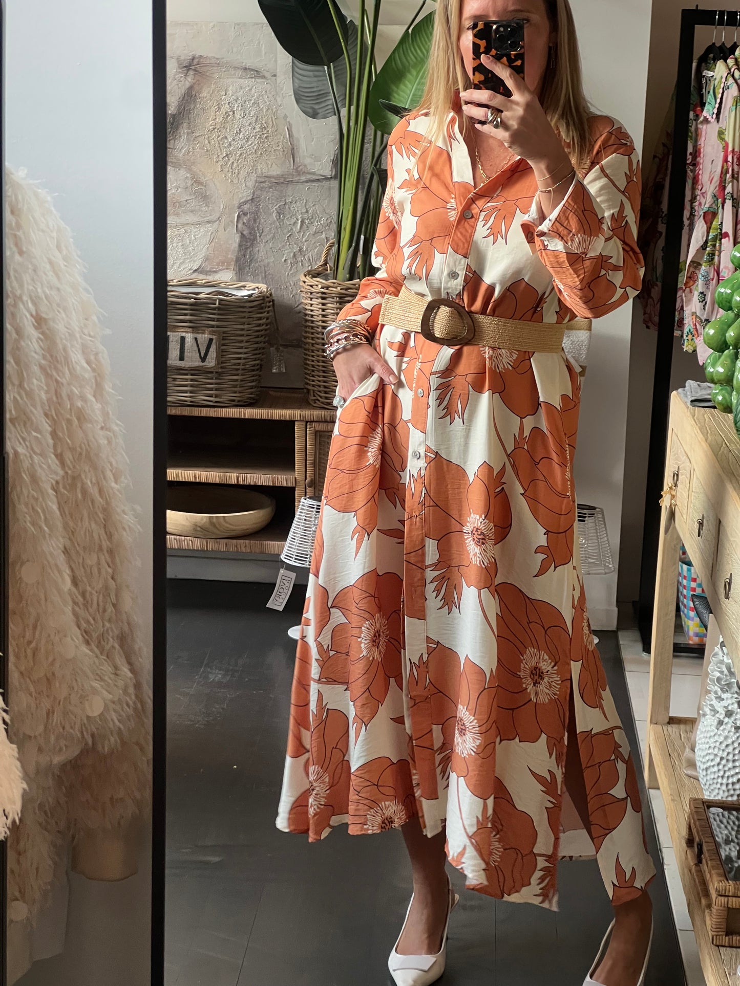 Marigold Maxi Shirt Dress