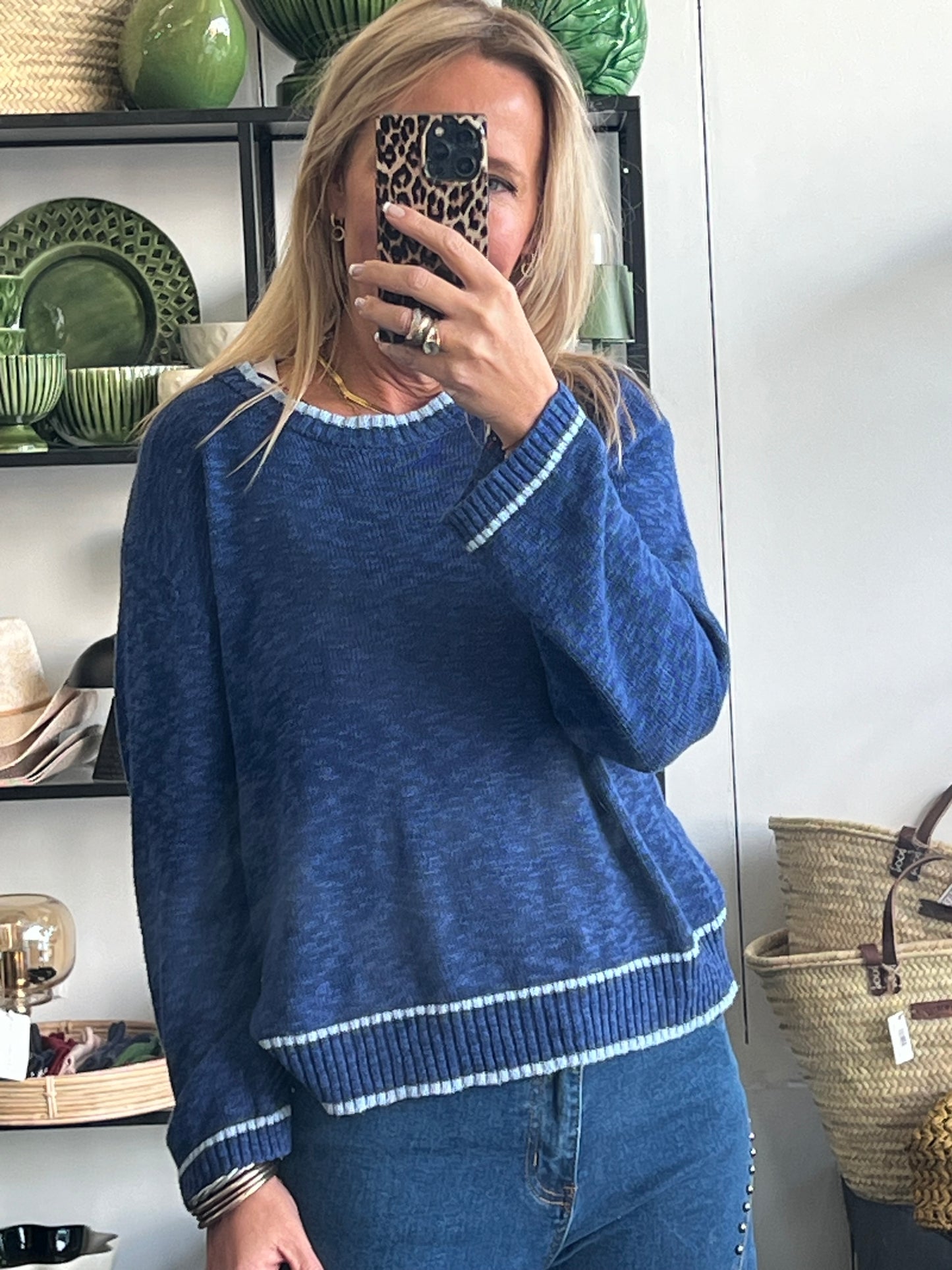 Light Weight Knit- blue