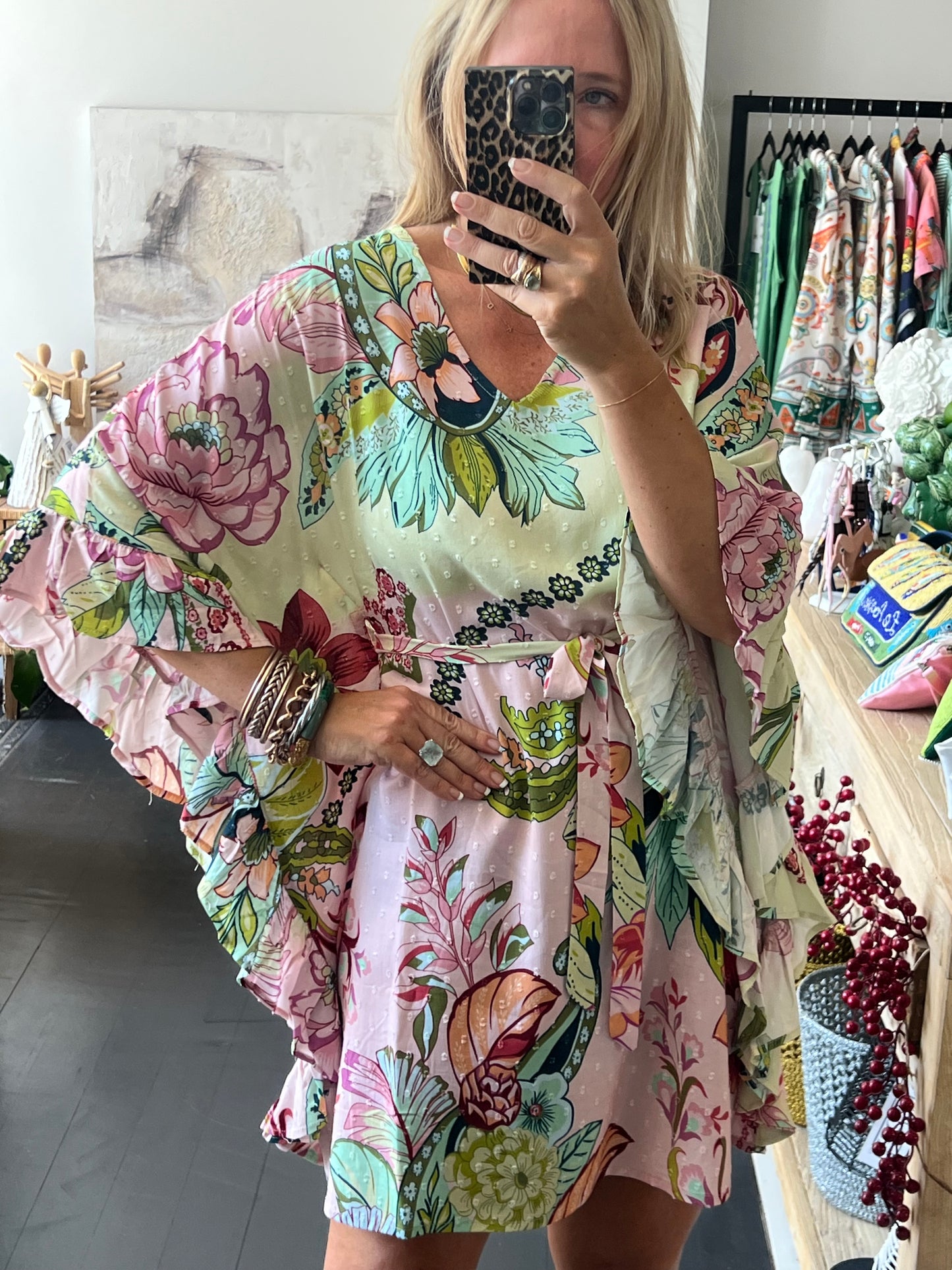 Fleurs Kaftan Beach Dress