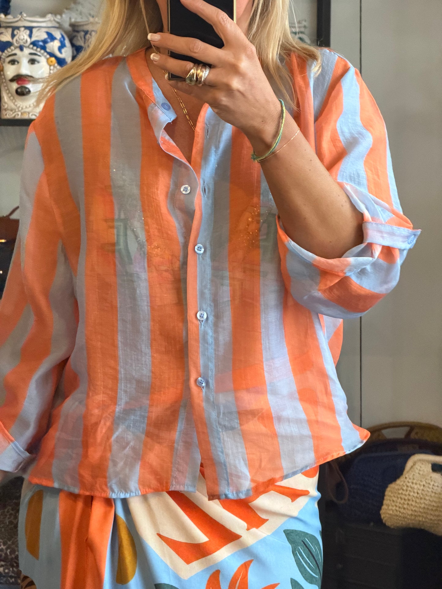 Stripe Shirt - orange & blue by Have One