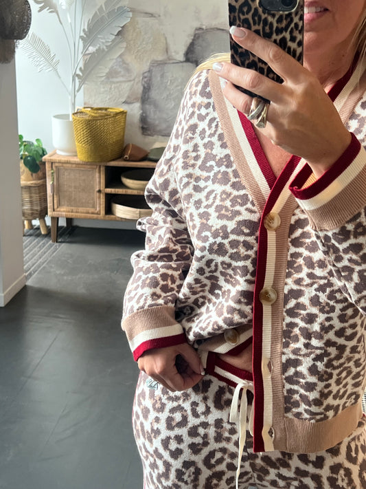Luxe Leopard Knit Cardi Jacket