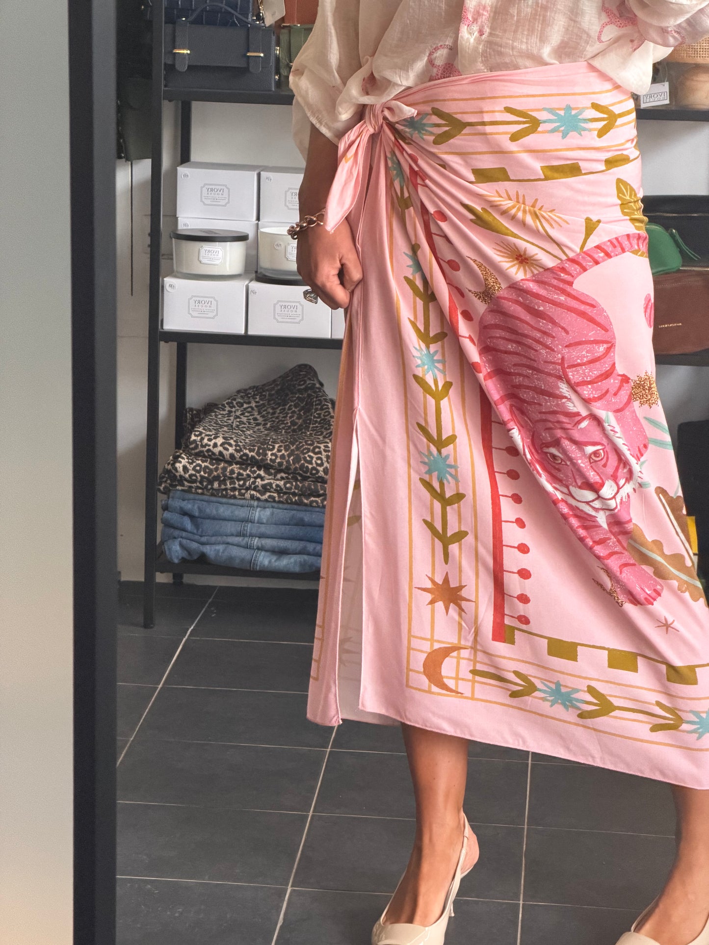 Long Wrap Skirt pink - Have One