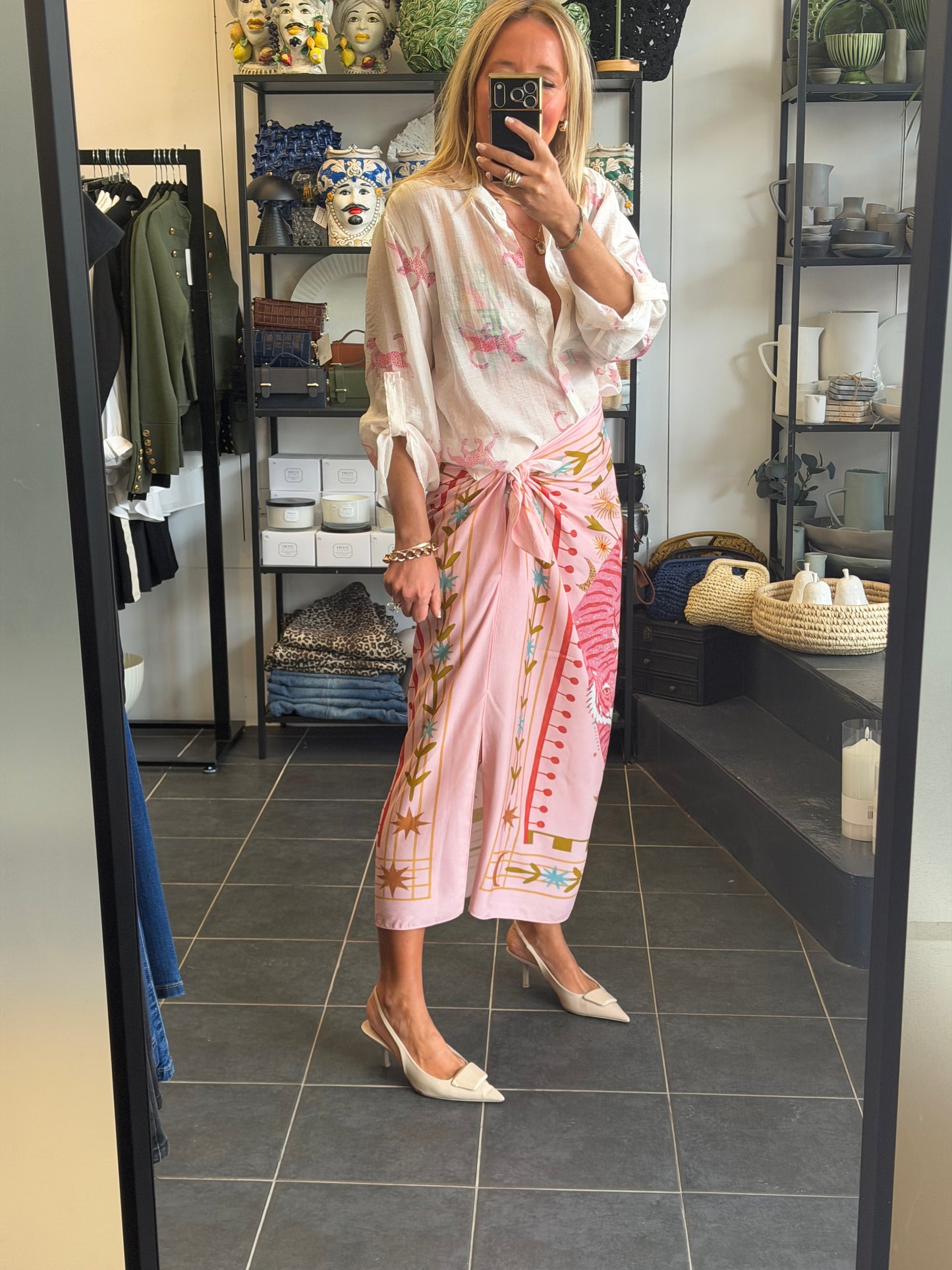 Long Wrap Skirt pink - Have One