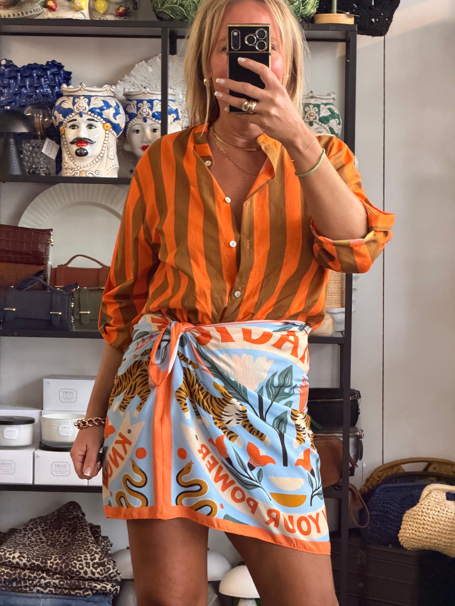 Mini Wrap Skirt- orange by Have One