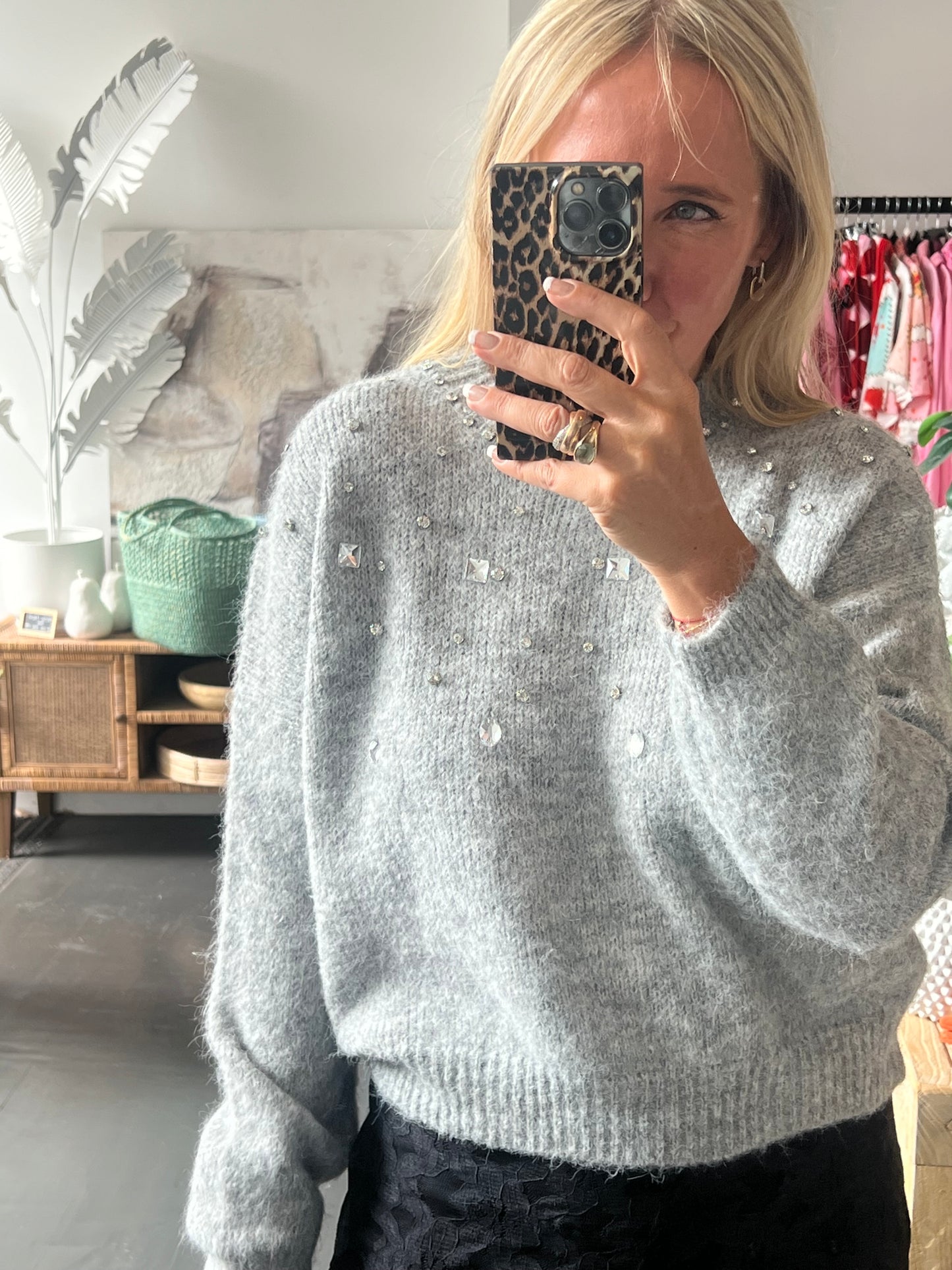 Jewel Embellished Knit Jumper