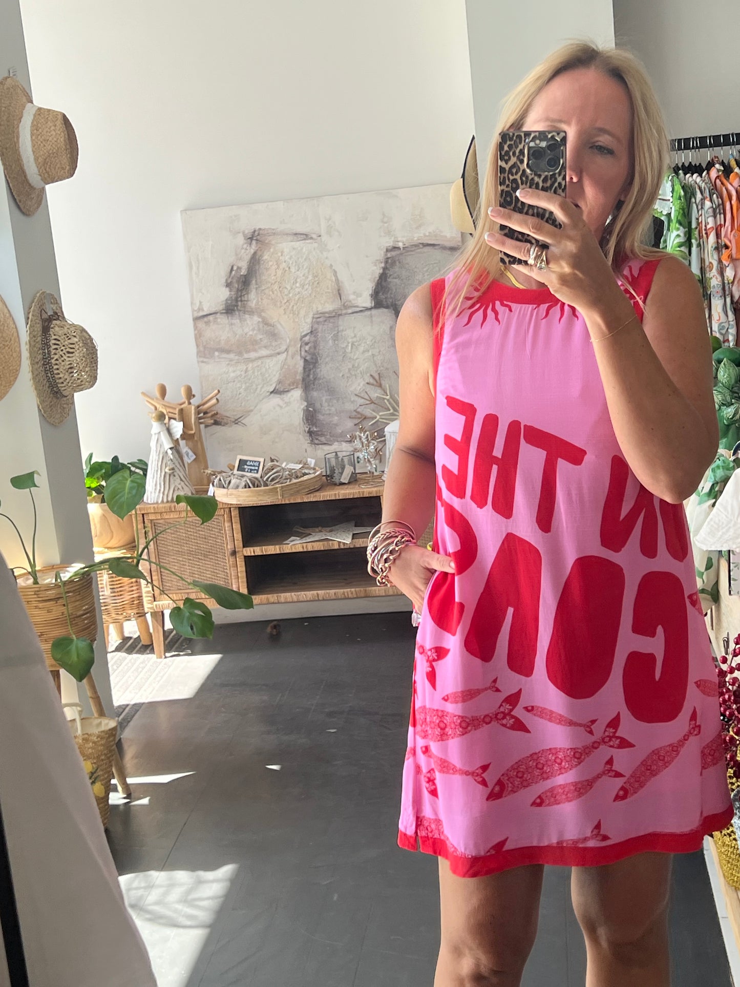 Sleeveless Shift  Dress - sardine coast