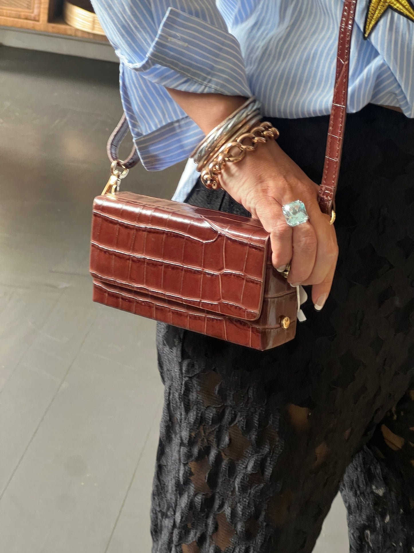 Maison FANLI Leather Margot Box Bag