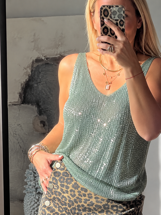 Twinkle Tank - sage green