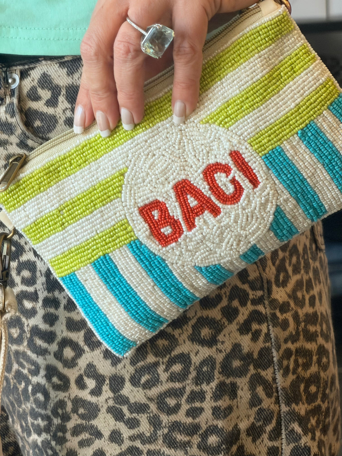 Baci Beaded Clutch pouch Bag