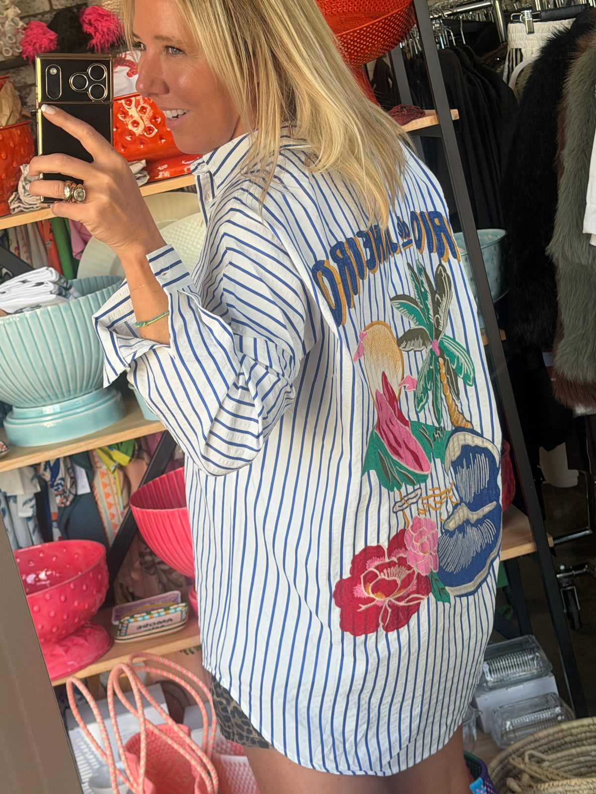 Rio de Janeiro Stripe Shirt - blue