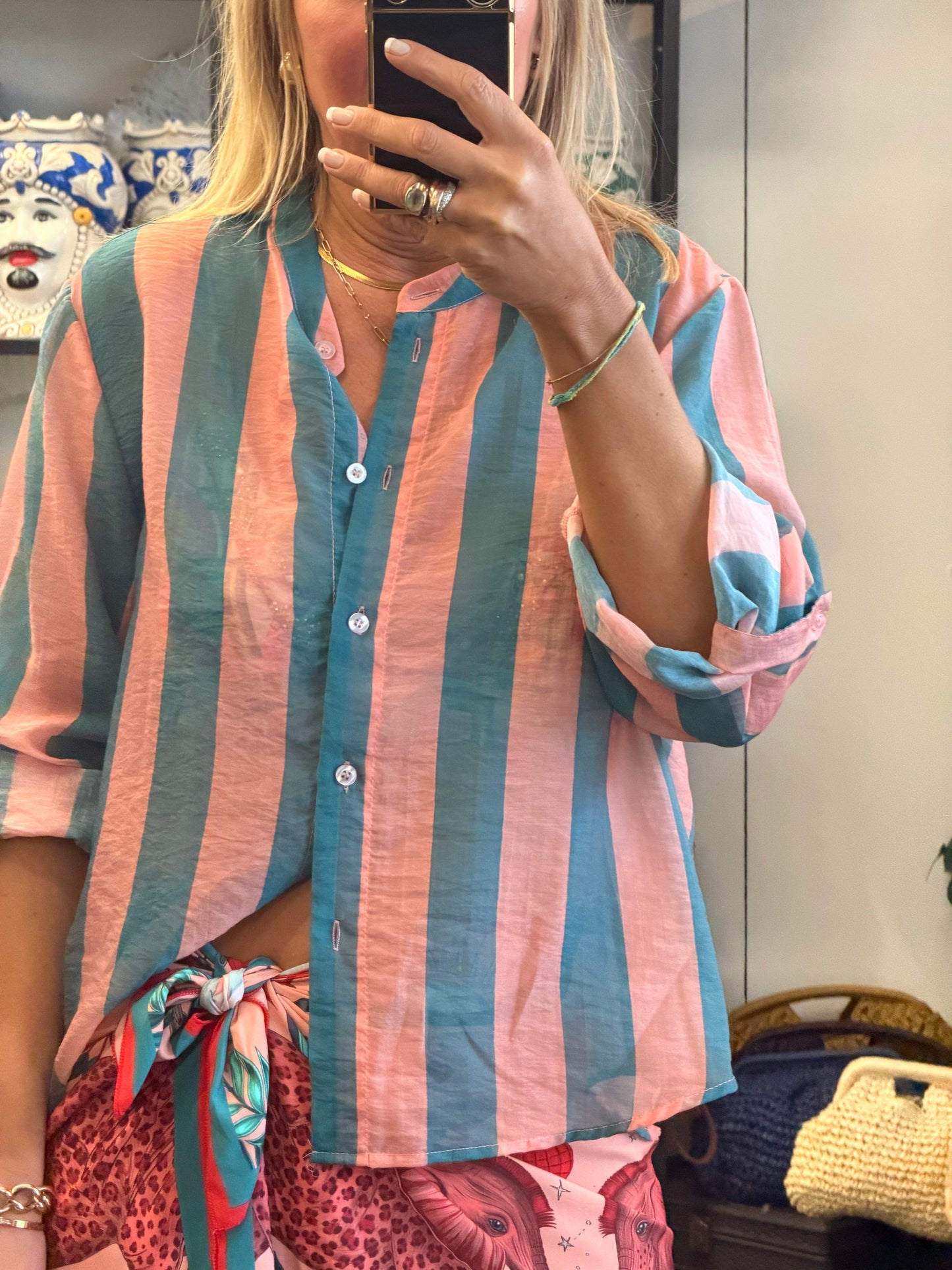 Stripe Shirt - pink & blue by Have One