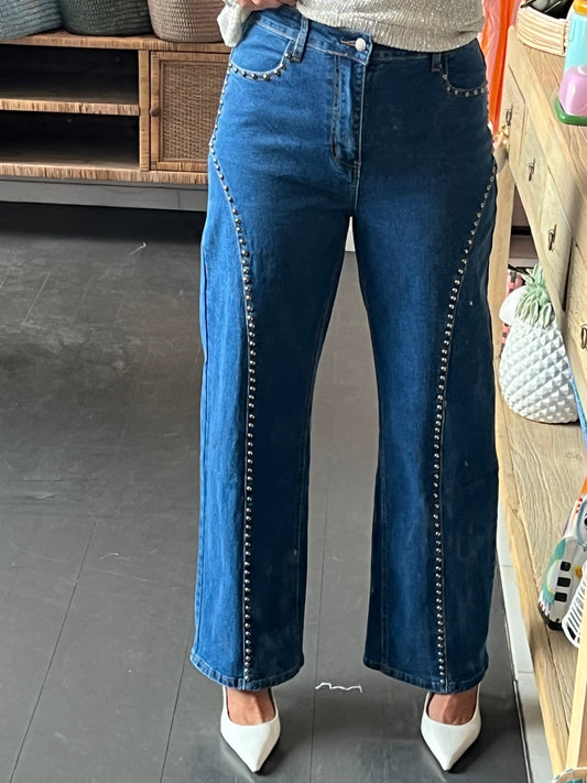 Studded Jeans - denim
