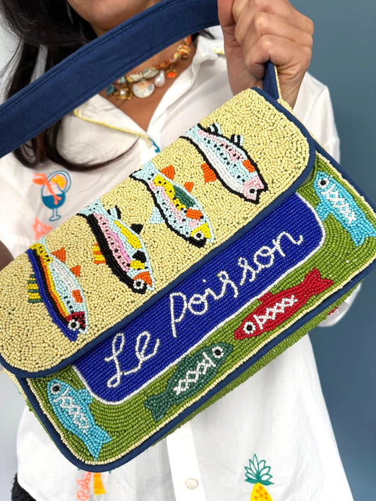 Beaded Sardine Shoulder Bag