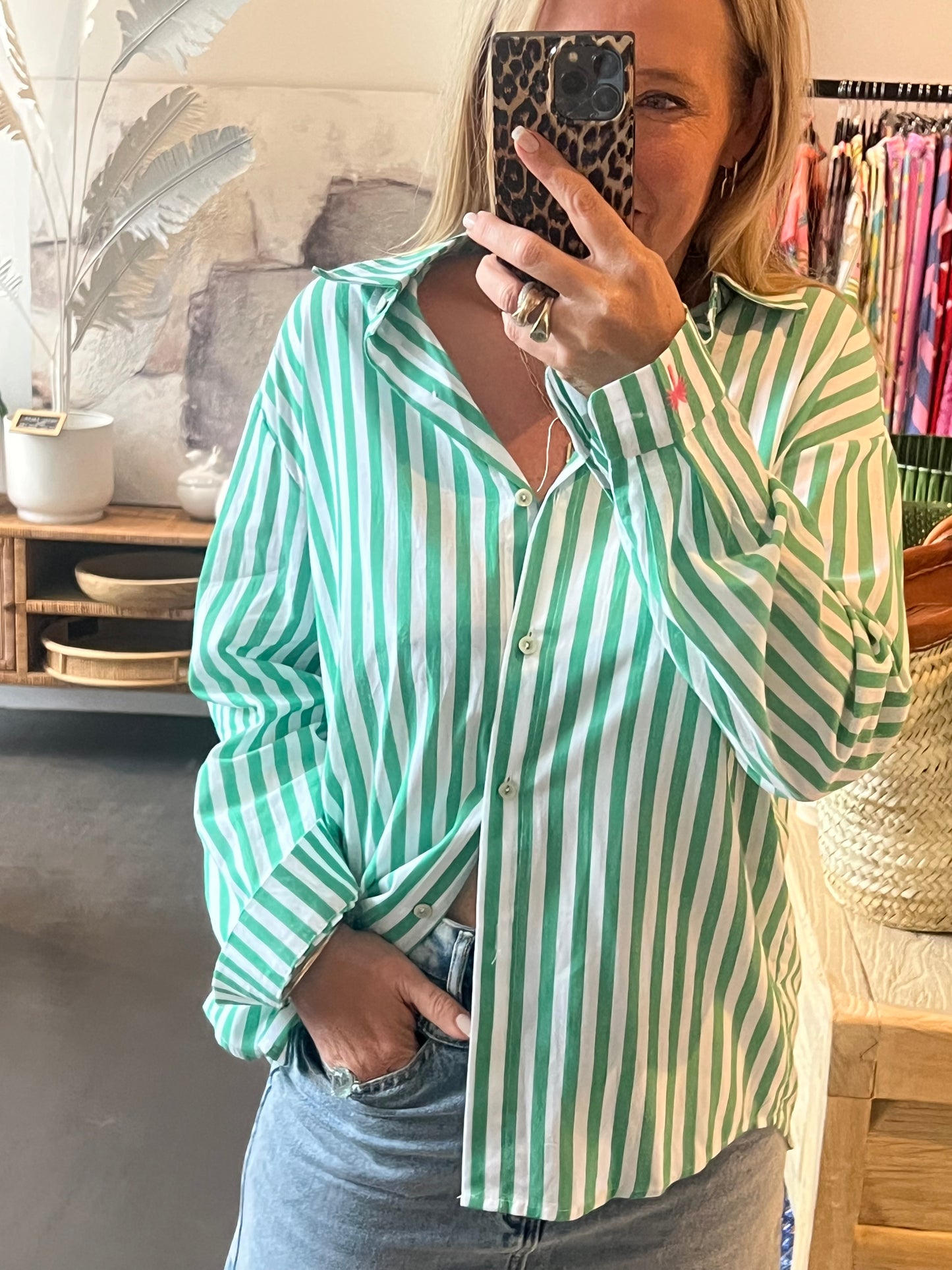 Stripe Pink Pineapple Shirt