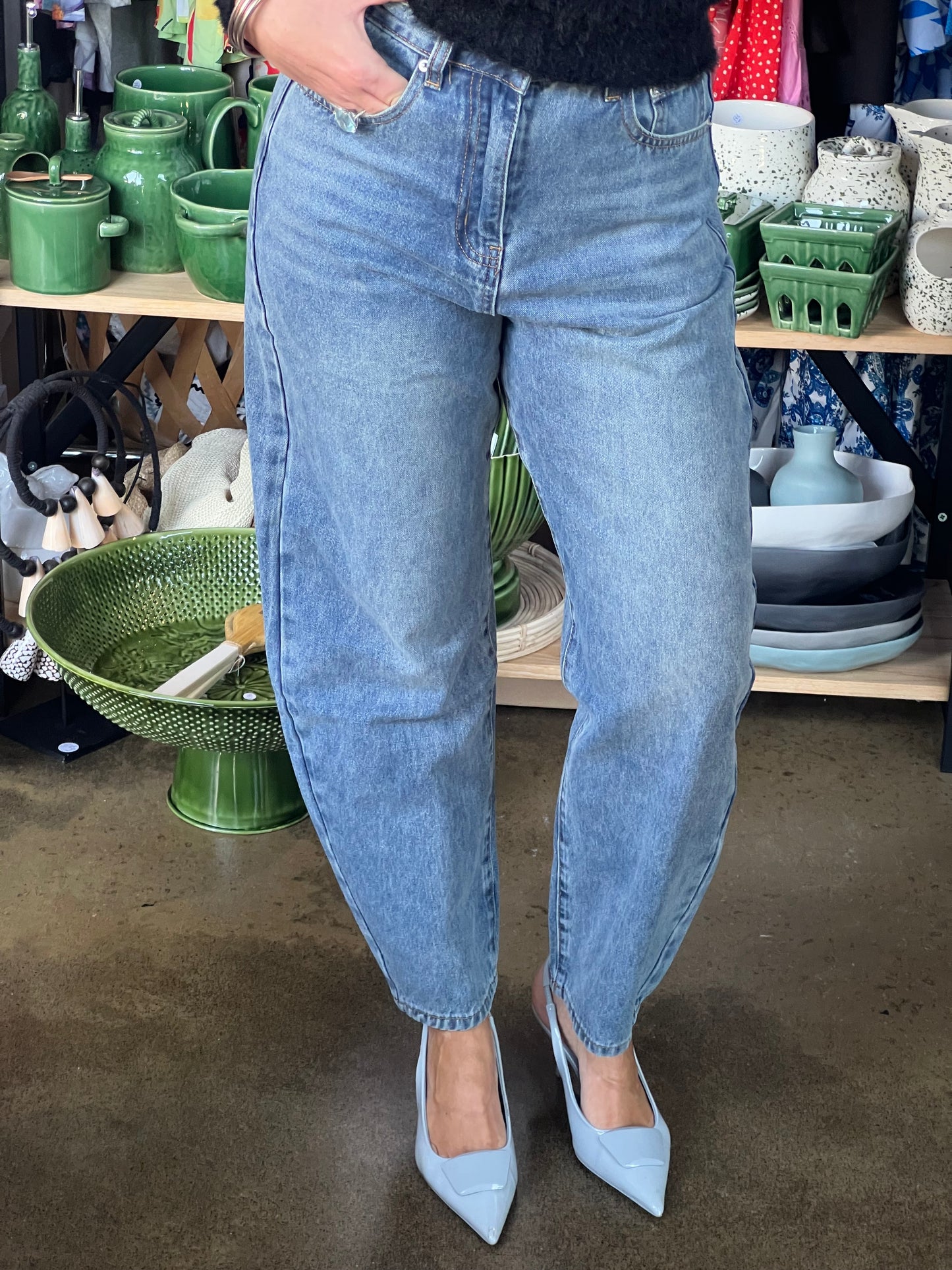 Denim Barrel Jeans