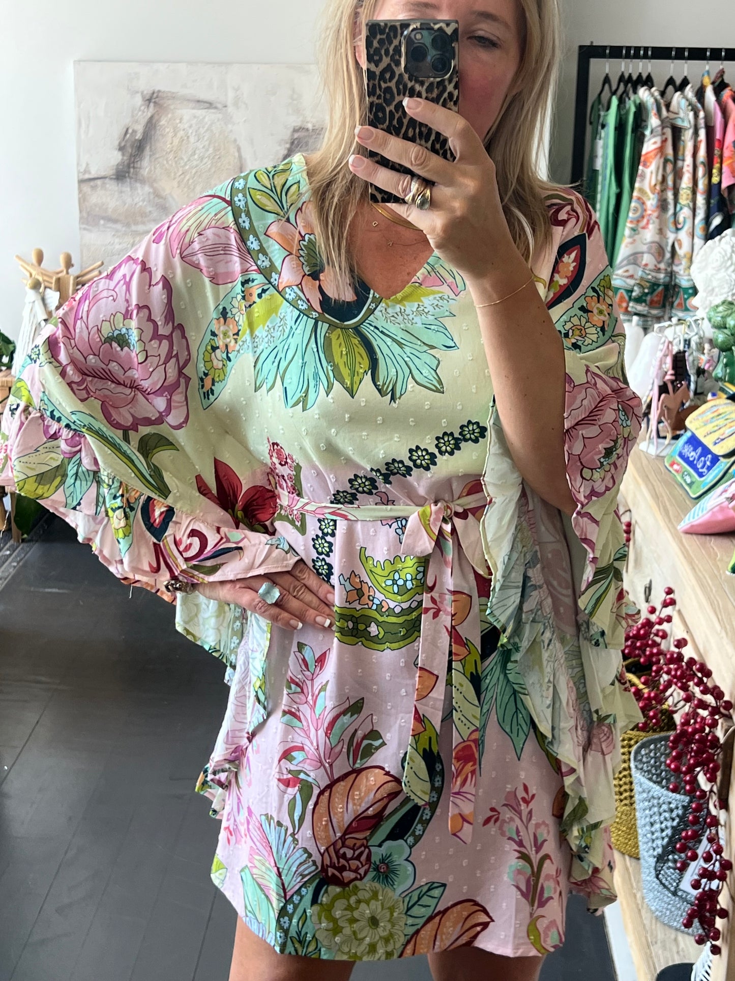 Fleurs Kaftan Beach Dress