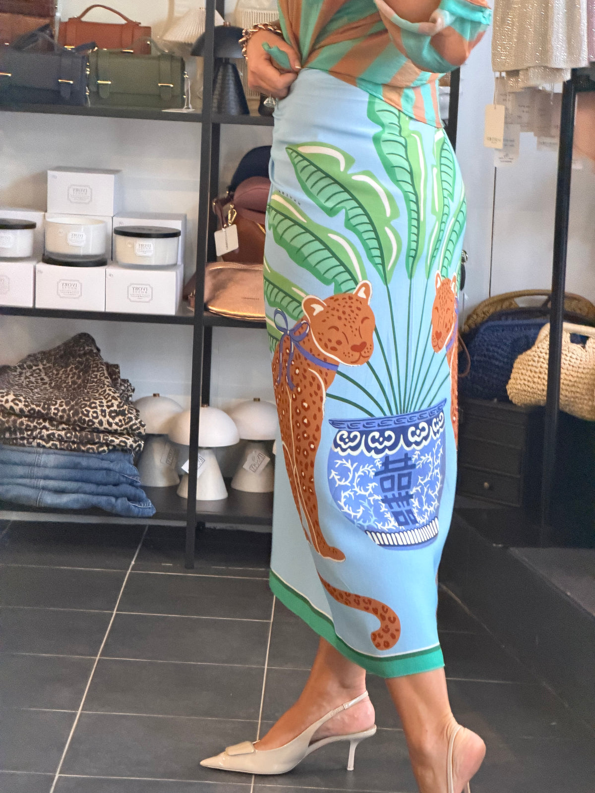 Long Wrap Skirt Aqua - Have One