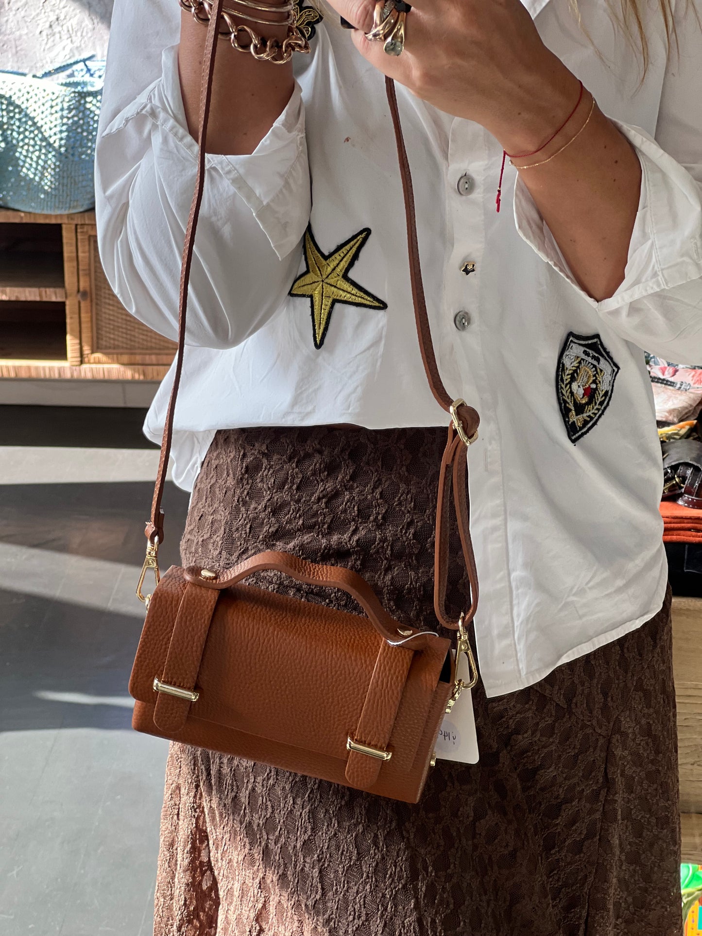 Maison FANLI Leather Margot Box Bag