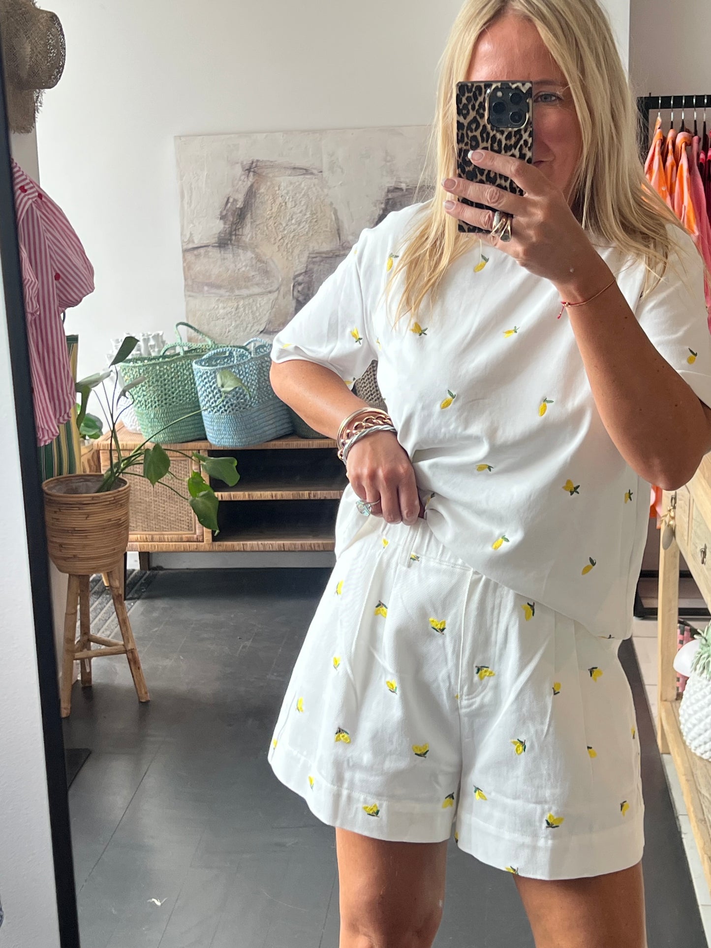 Lemon Embroidered Tee