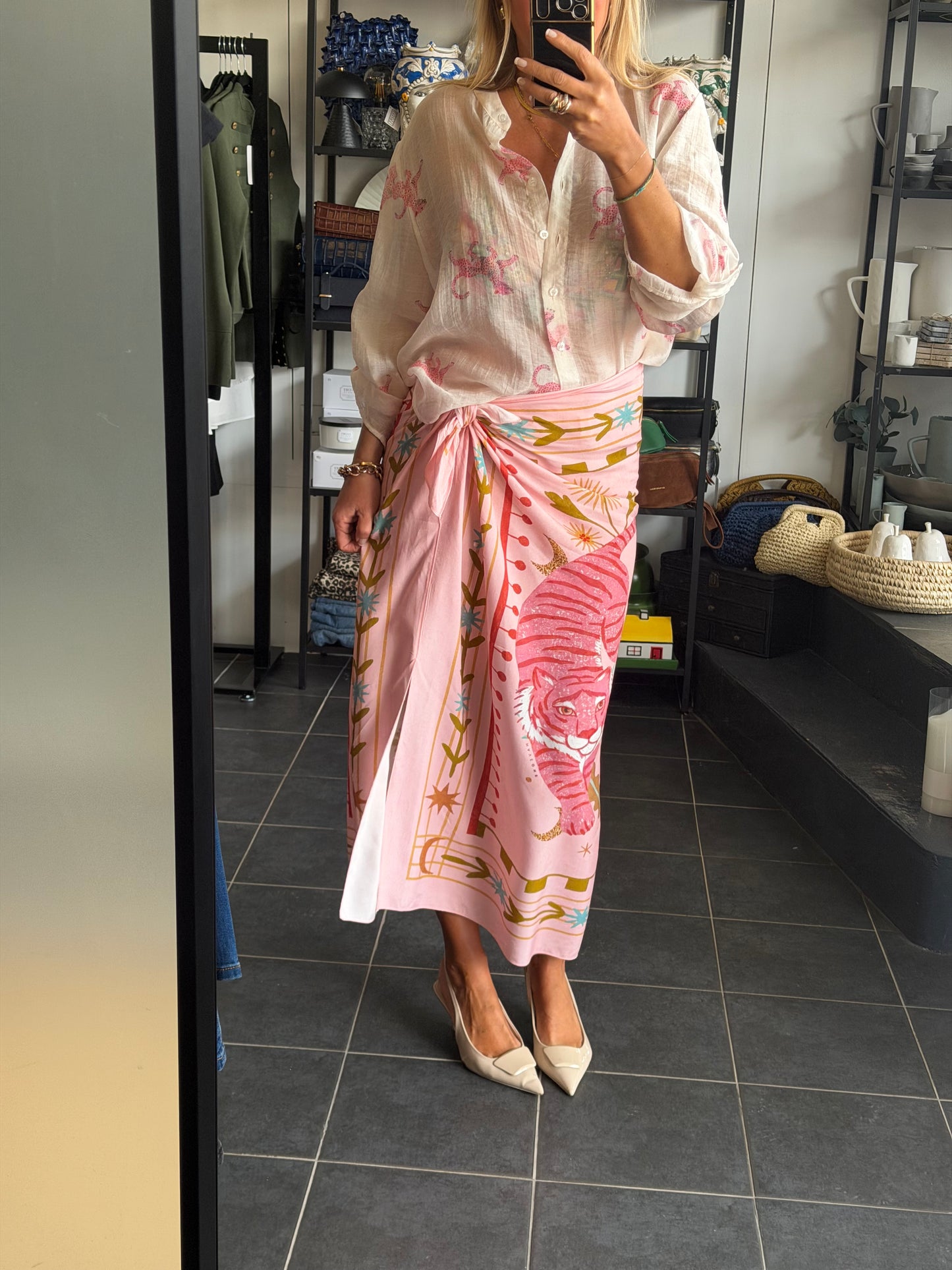Long Wrap Skirt pink - Have One