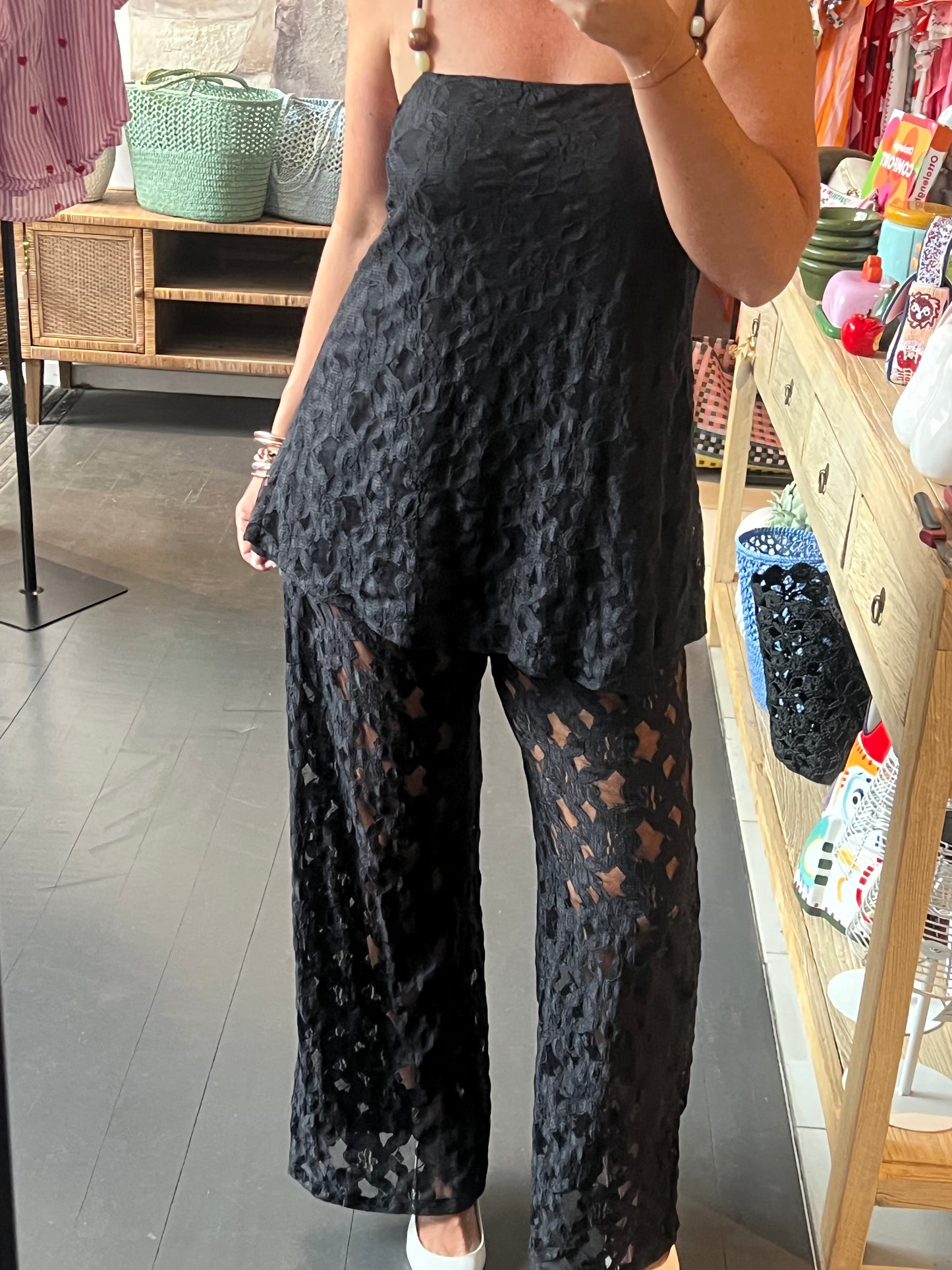 Lace Top & Pant 2 piece Set