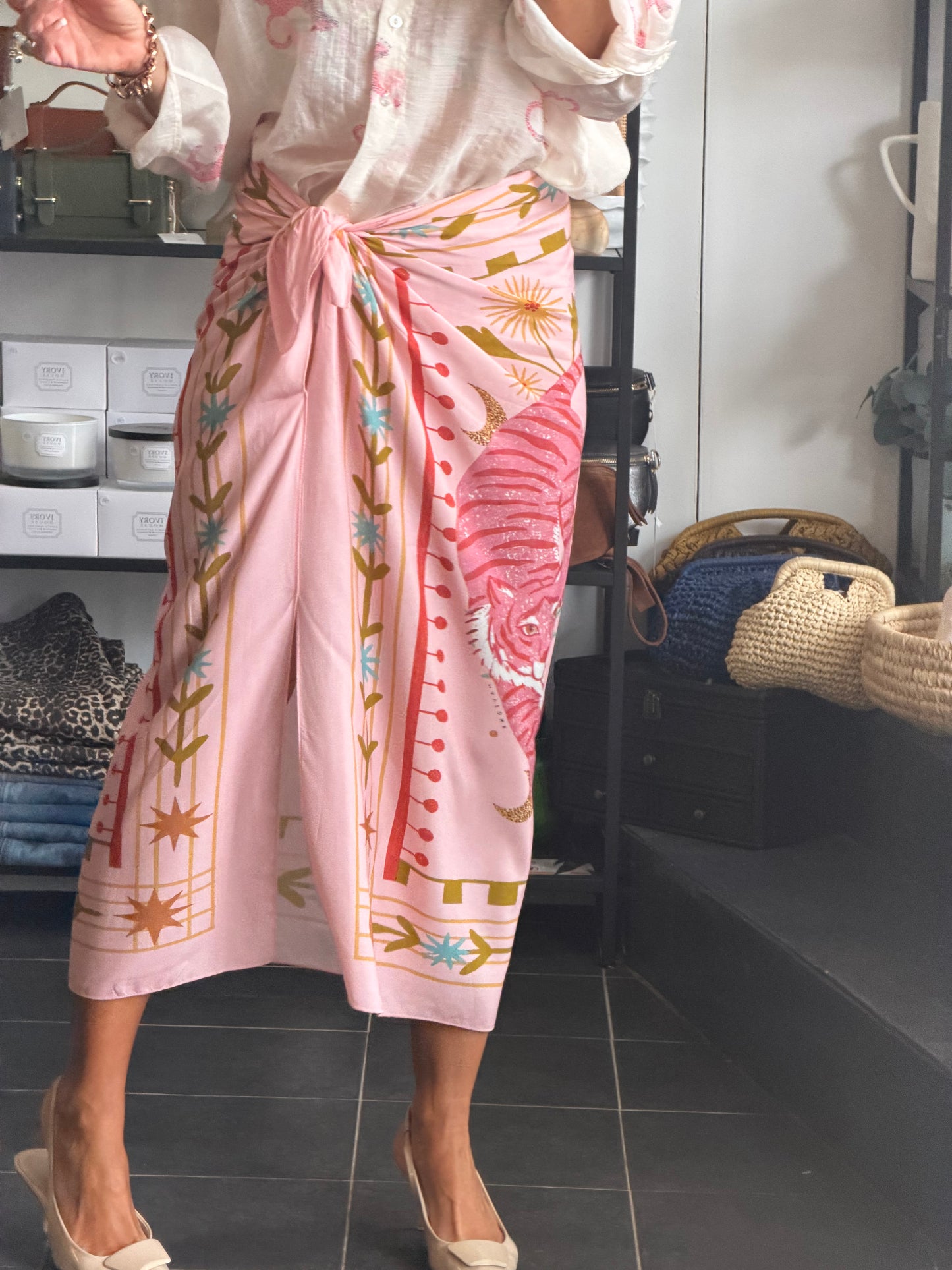 Long Wrap Skirt pink - Have One