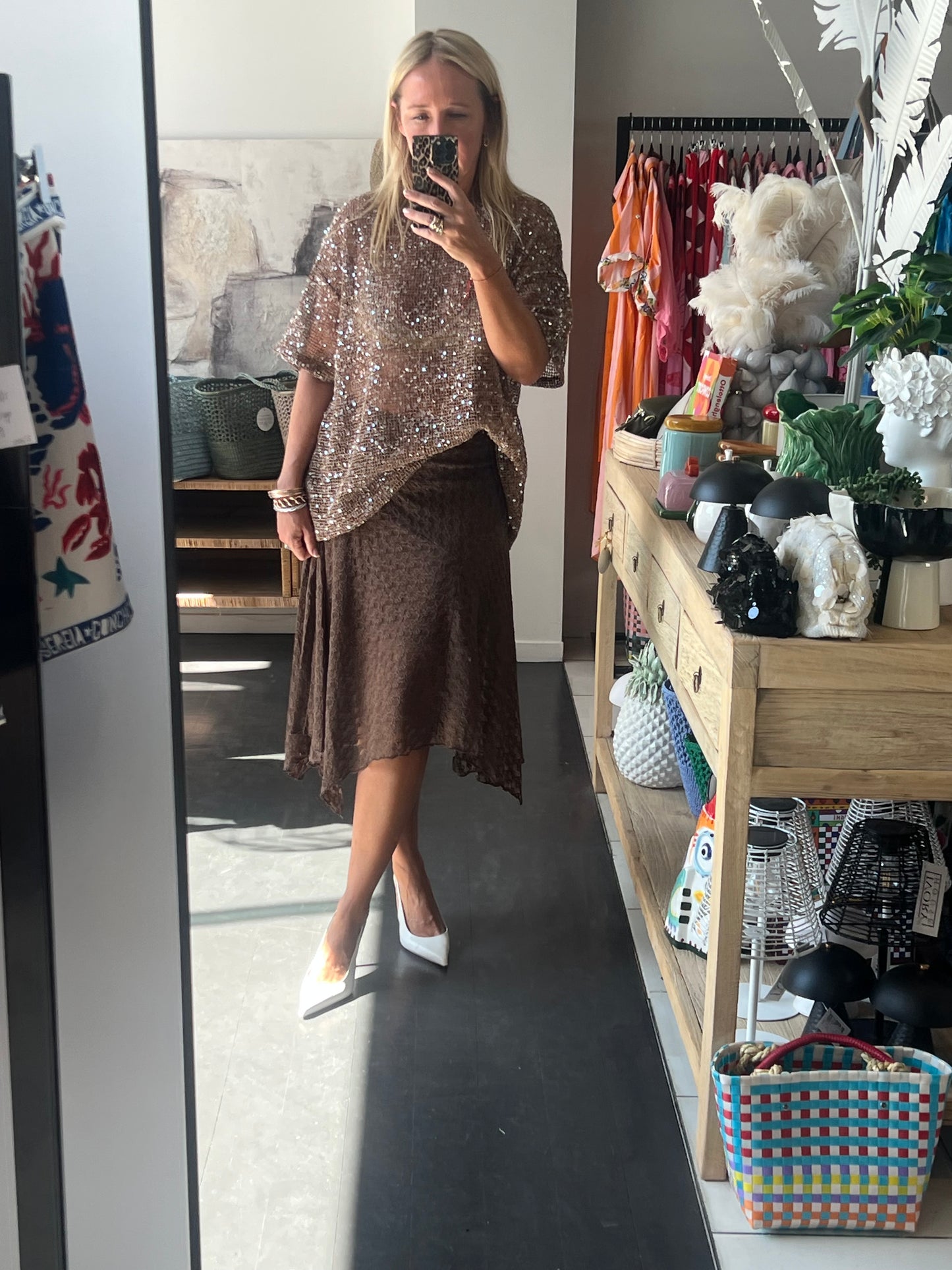 Lace Skirt - Brown
