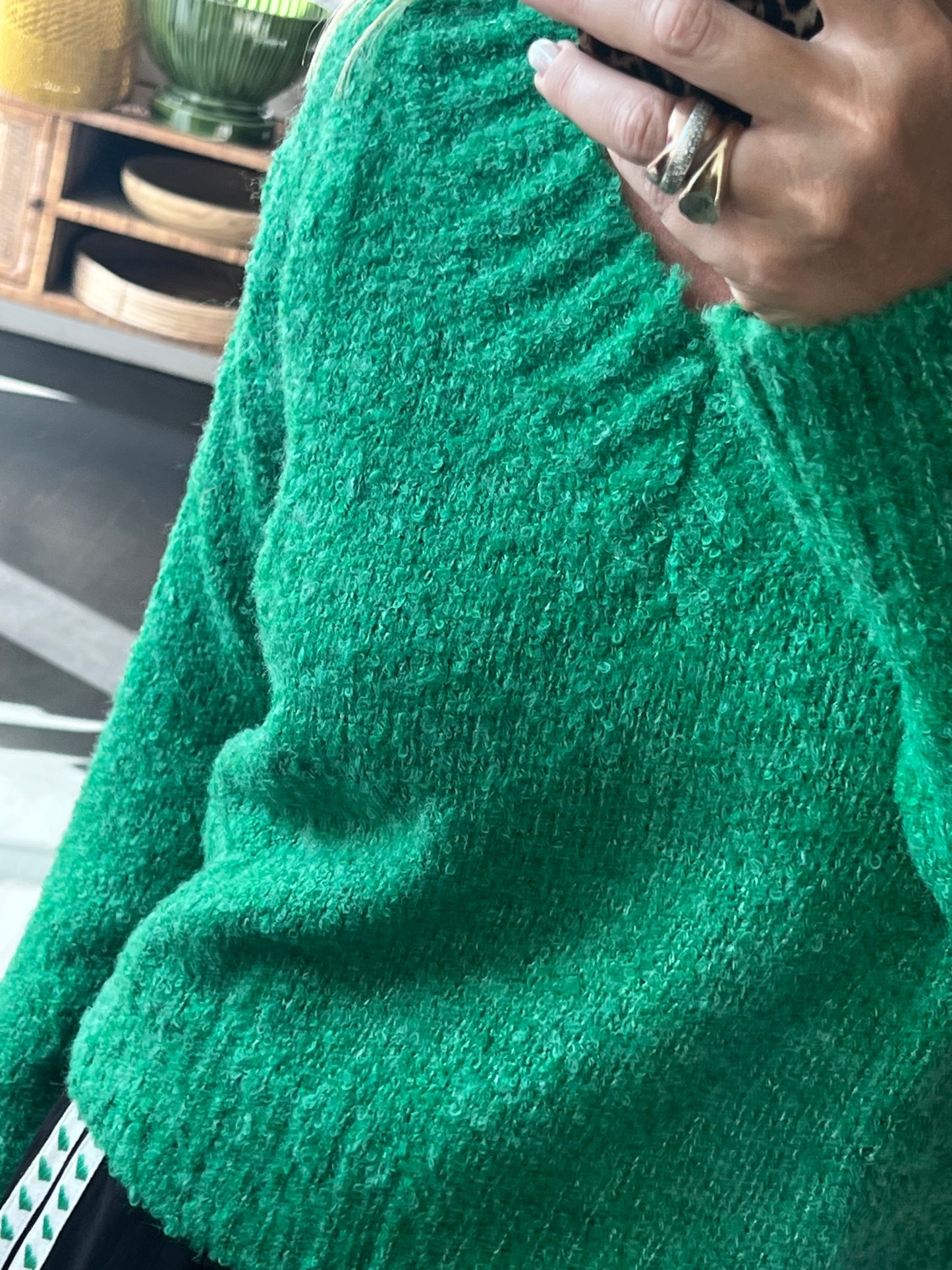 Green V Neck Knit