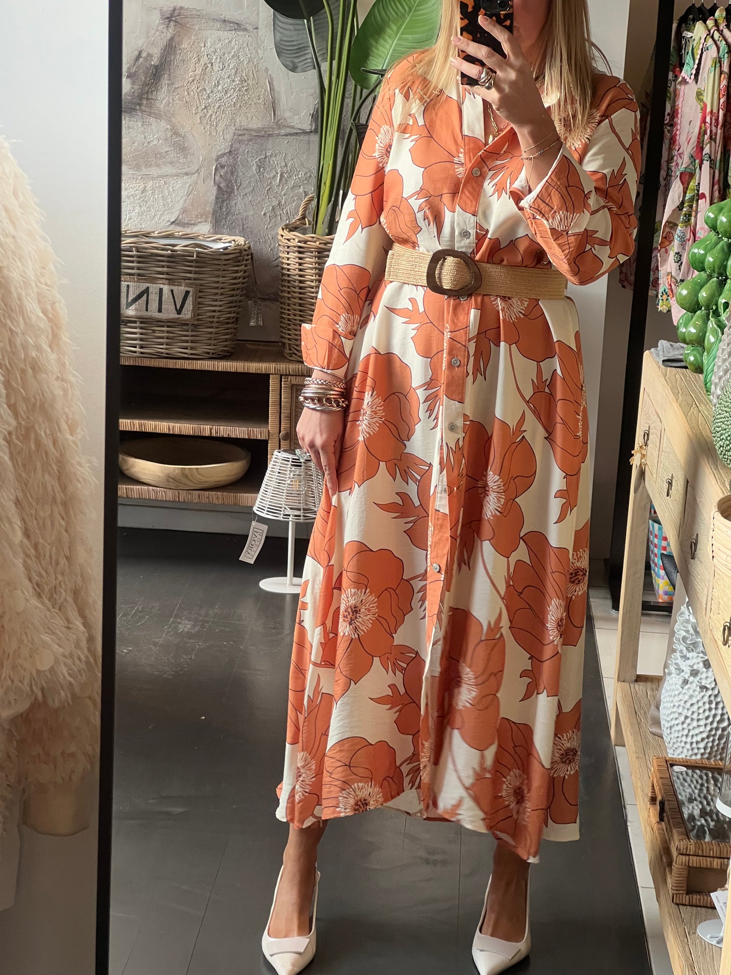 Marigold Maxi Shirt Dress
