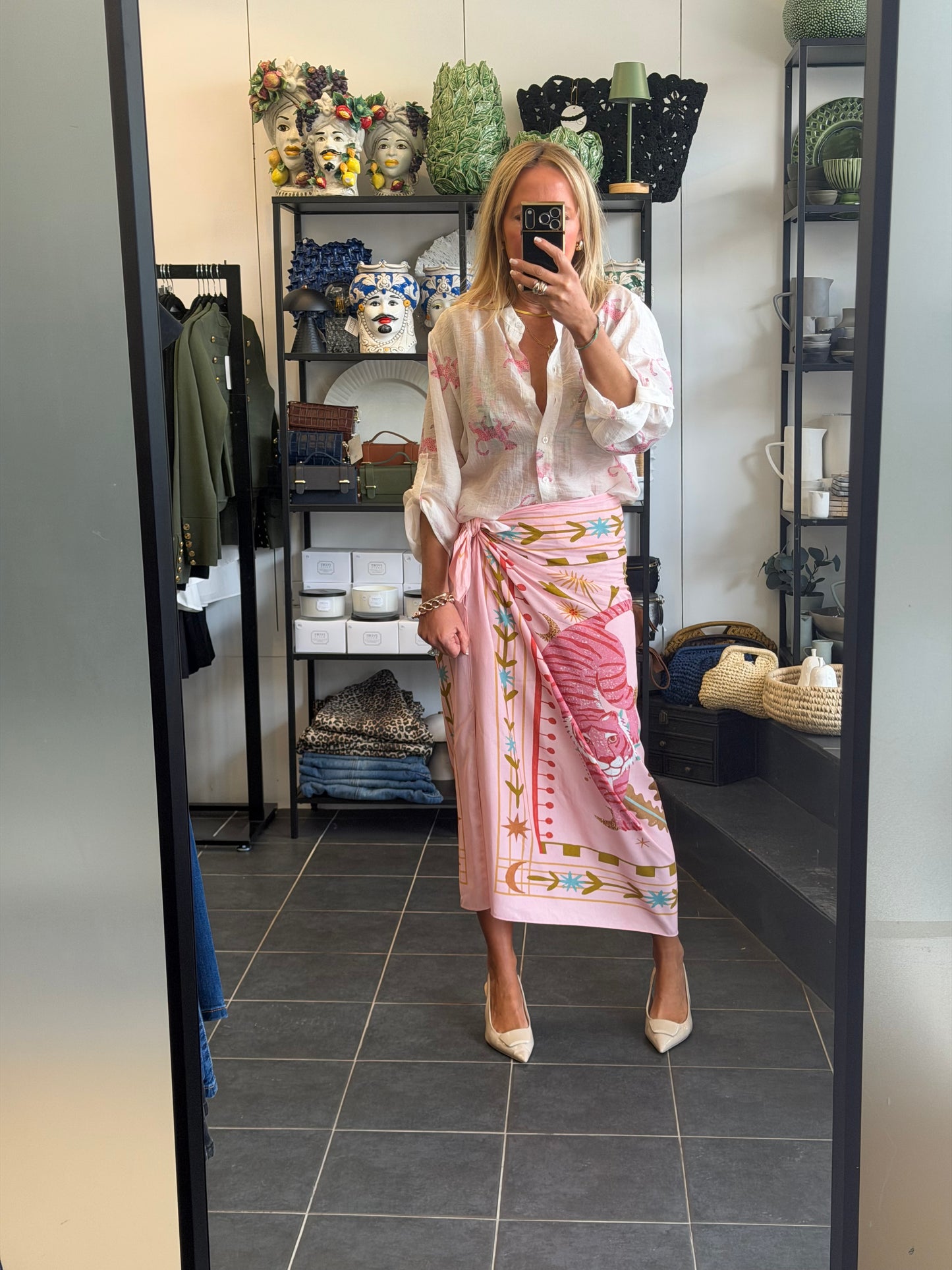 Long Wrap Skirt pink - Have One