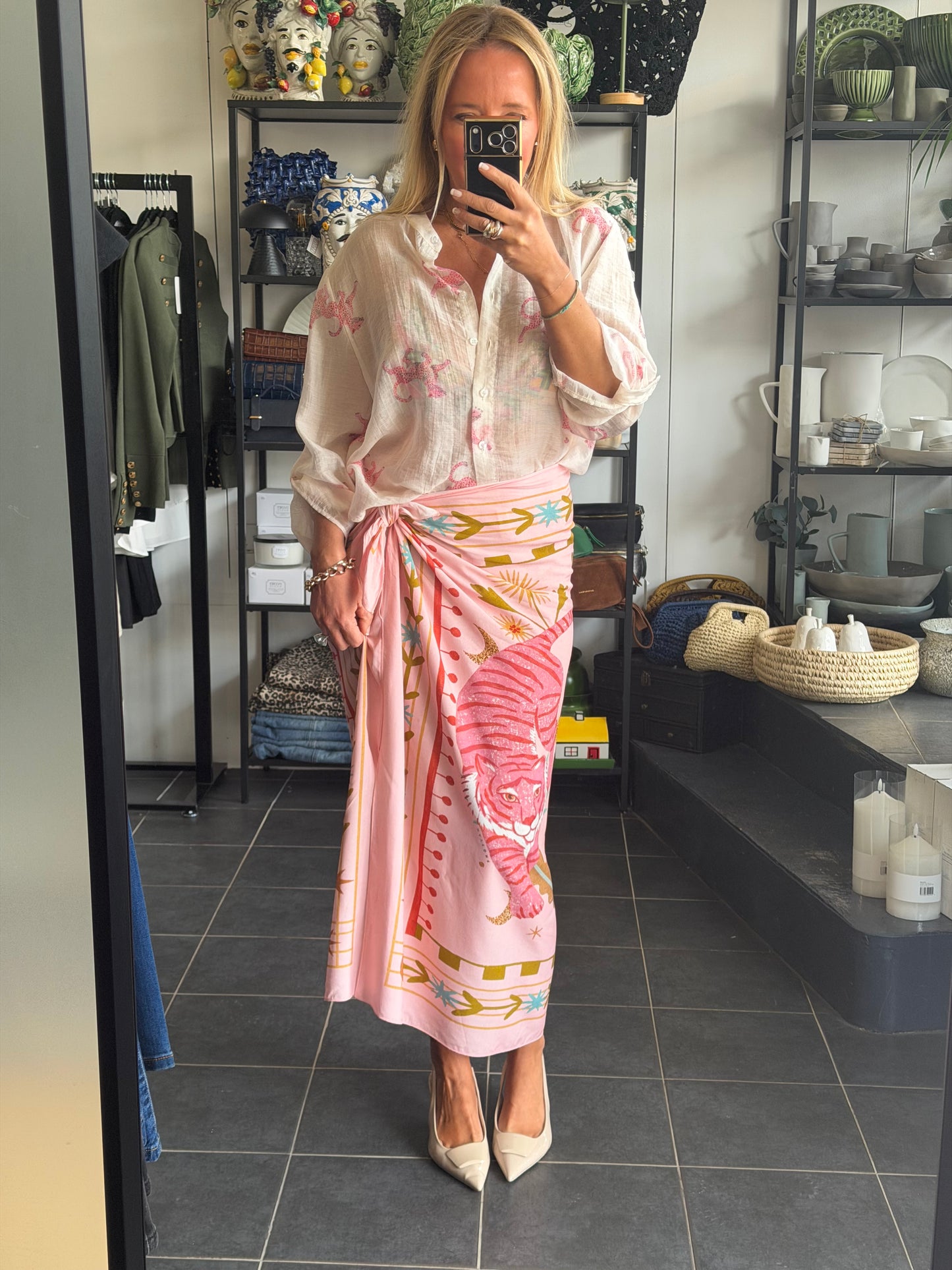 Long Wrap Skirt pink - Have One
